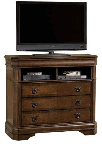 New Classic Sheridan Media Chest in Burnished Cherry Finish - Ideal Furniture (Fresno,CA)