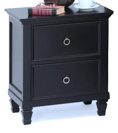 New Classic Tamarack 2-Drawer Nightstand in Black - Ideal Furniture (Fresno,CA)