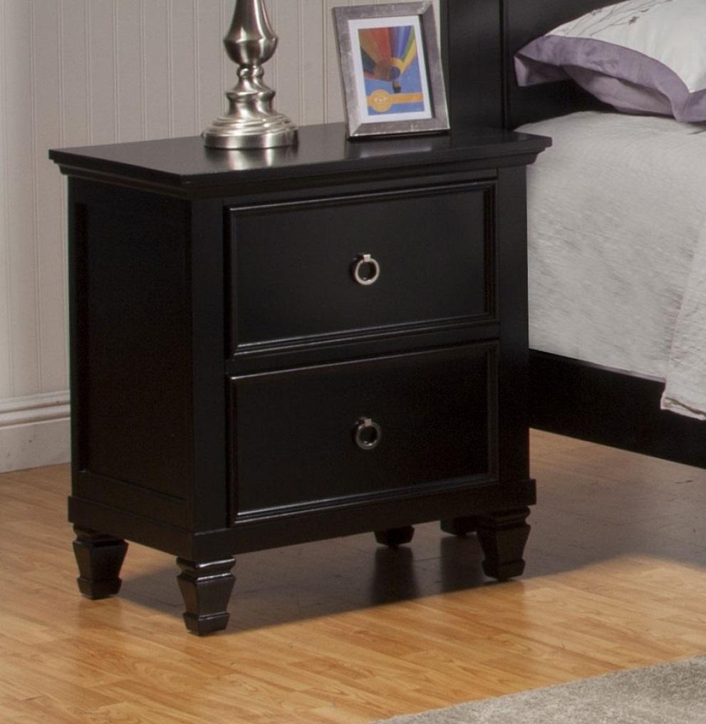 New Classic Tamarack 2-Drawer Nightstand in Black - Ideal Furniture (Fresno,CA)