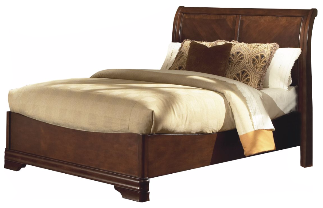 New Classic Sheridan California King Sleigh Bed in Burnished Cherry - Ideal Furniture (Fresno,CA)