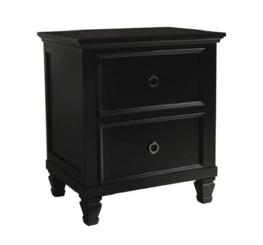 New Classic Tamarack 2-Drawer Nightstand in Black - Ideal Furniture (Fresno,CA)