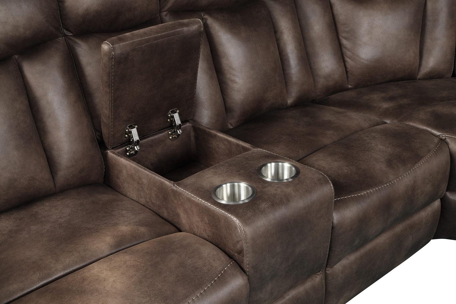 New Classic Stewart Sectional Living Room Set in Adobe - Ideal Furniture (Fresno,CA)