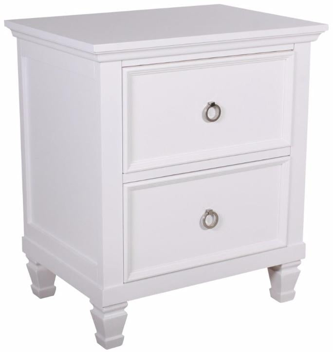 New Classic Tamarack 2-Drawer Nightstand in White - Ideal Furniture (Fresno,CA)