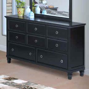 New Classic Tamarack 8-Drawer Dresser in Black - Ideal Furniture (Fresno,CA)