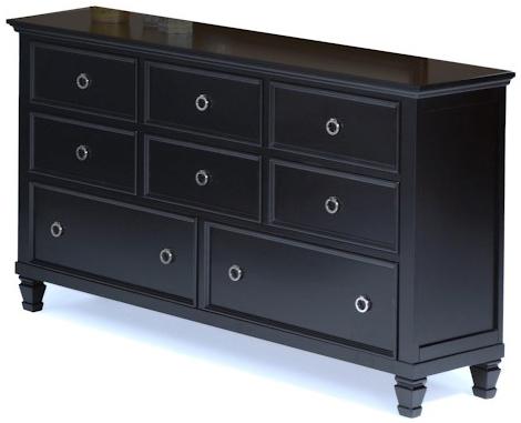 New Classic Tamarack 8-Drawer Dresser in Black - Ideal Furniture (Fresno,CA)