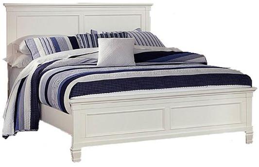 New Classic Tamarack California King Panel Bed in White - Ideal Furniture (Fresno,CA)