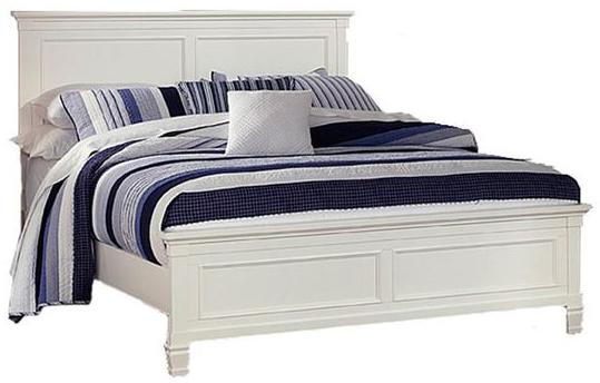 New Classic Tamarack King Panel Bed in White - Ideal Furniture (Fresno,CA)