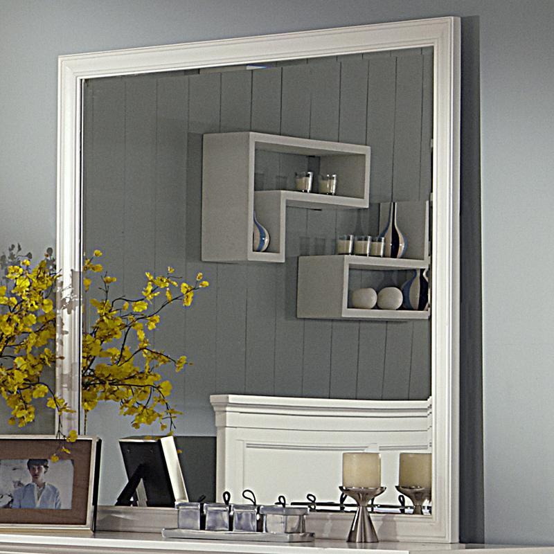 New Classic Tamarack Mirror in White - Ideal Furniture (Fresno,CA)