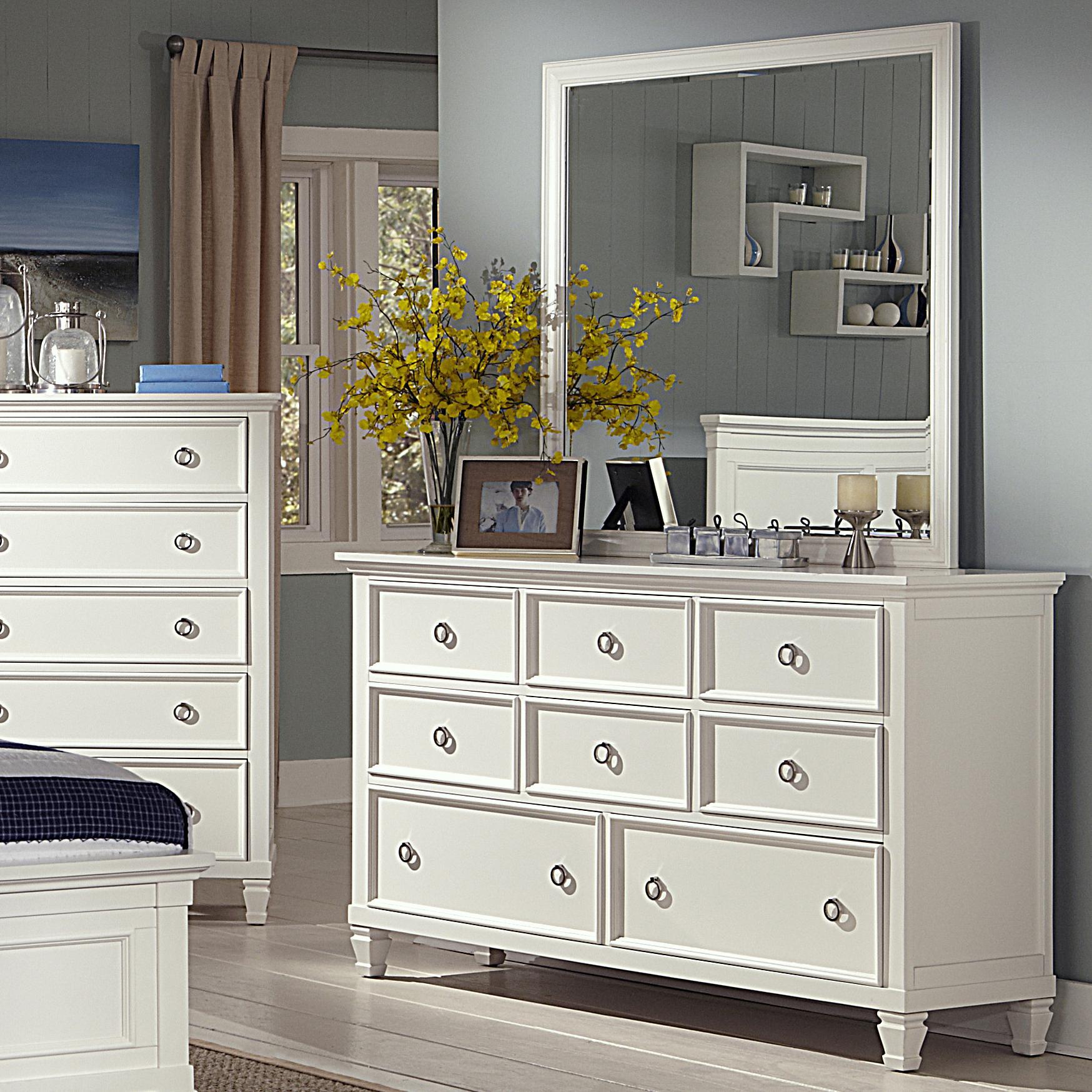 New Classic Tamarack Mirror in White - Ideal Furniture (Fresno,CA)