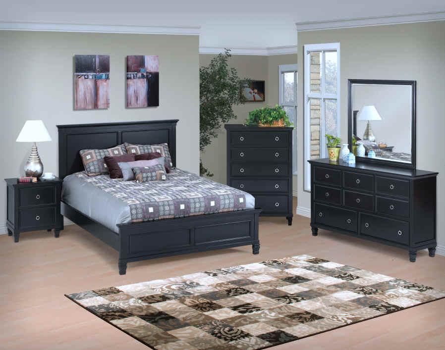 New Classic Tamarack Queen Panel Bed in Black - Ideal Furniture (Fresno,CA)