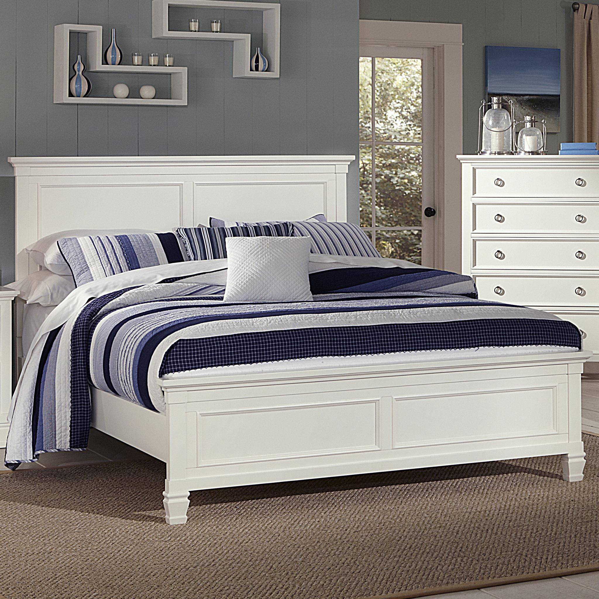 New Classic Tamarack King Panel Bed in White - Ideal Furniture (Fresno,CA)