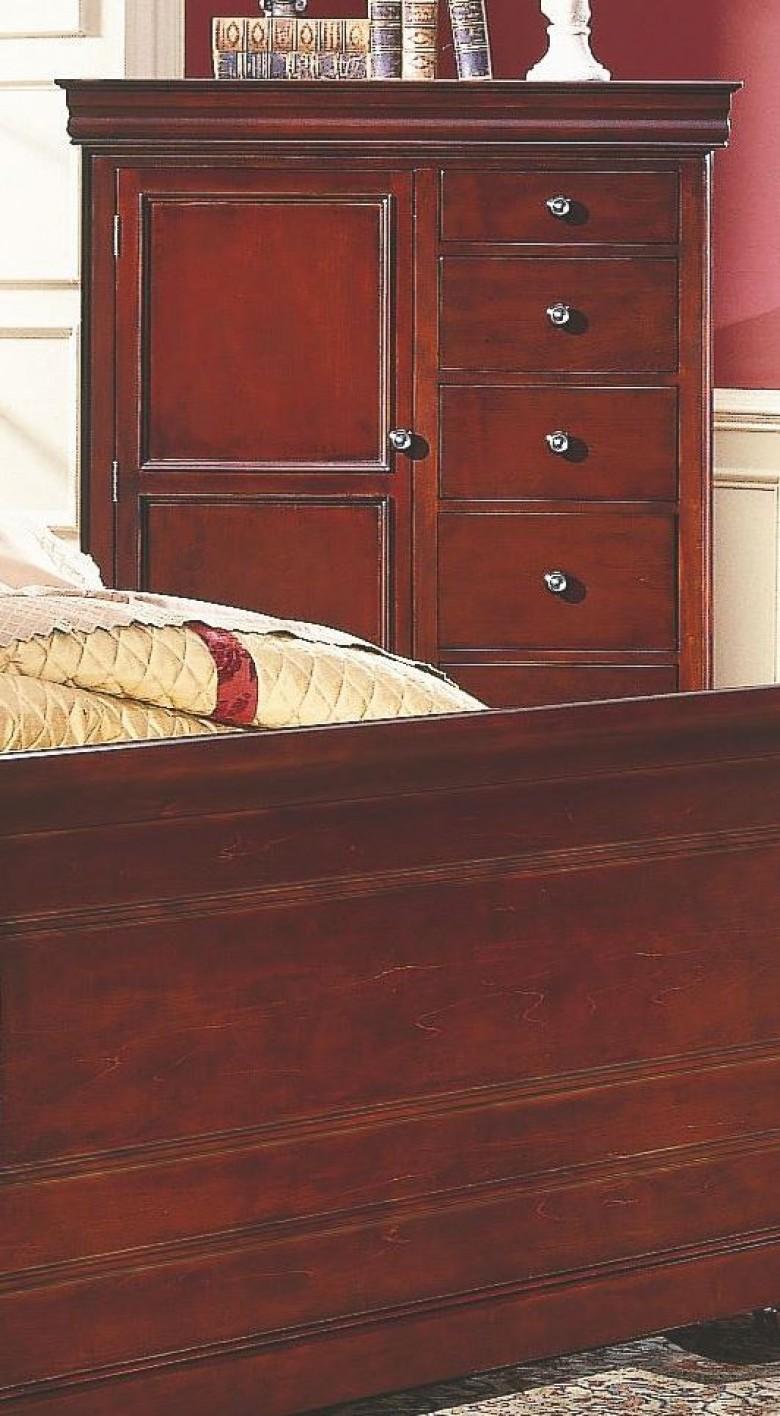 New Classic Versaille Door Chest in Bordeaux - Ideal Furniture (Fresno,CA)