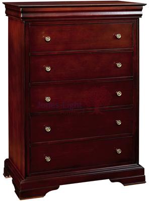 New Classic Versaille 5 Drawer Lift Top Chest in Bordeaux - Ideal Furniture (Fresno,CA)
