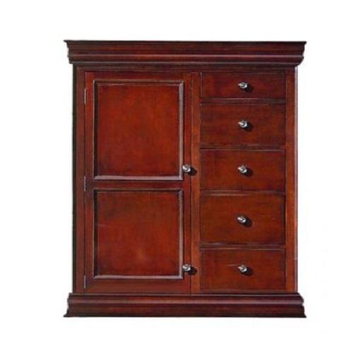 New Classic Versaille Door Chest in Bordeaux - Ideal Furniture (Fresno,CA)