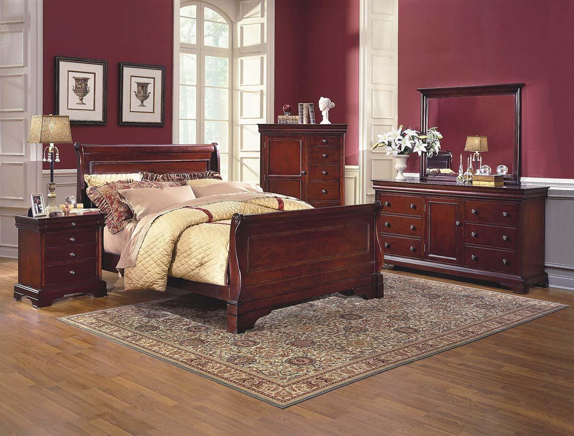 New Classic Versaille Door Chest in Bordeaux - Ideal Furniture (Fresno,CA)