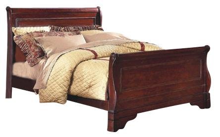 New Classic Versaille Queen Sleigh Bed in Bordeaux - Ideal Furniture (Fresno,CA)