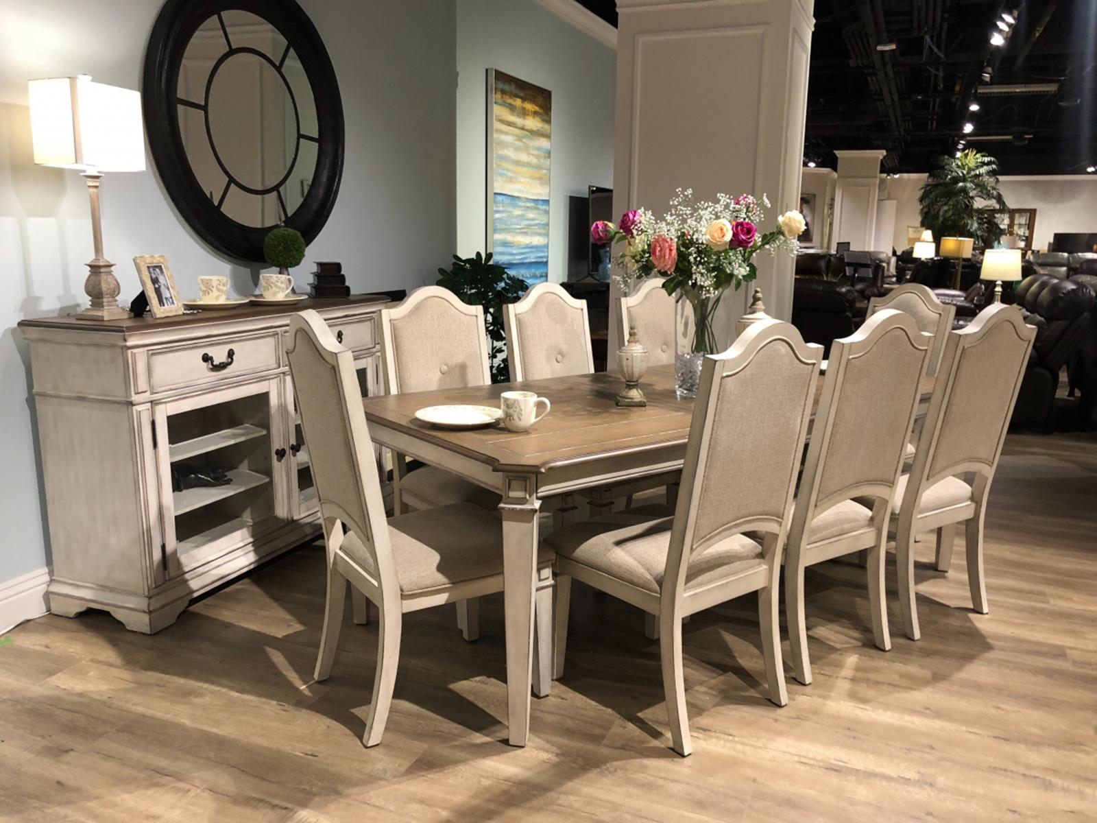 New Classic Furniture Anastasia Server in Antique Bisque - Ideal Furniture (Fresno,CA)