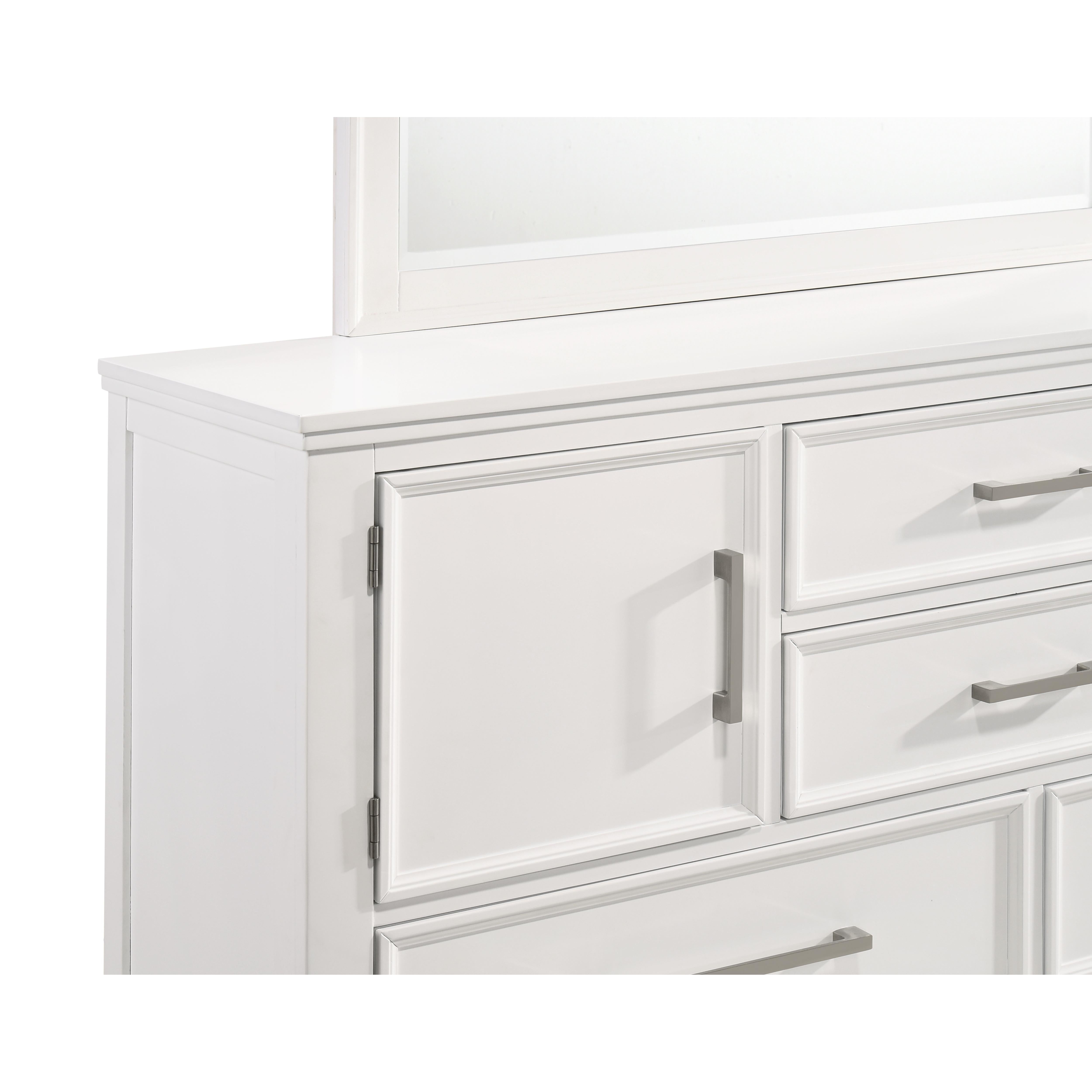 ANDOVER 60" DRESSER W/DOORS-WHITE - Ideal Furniture (Fresno,CA)
