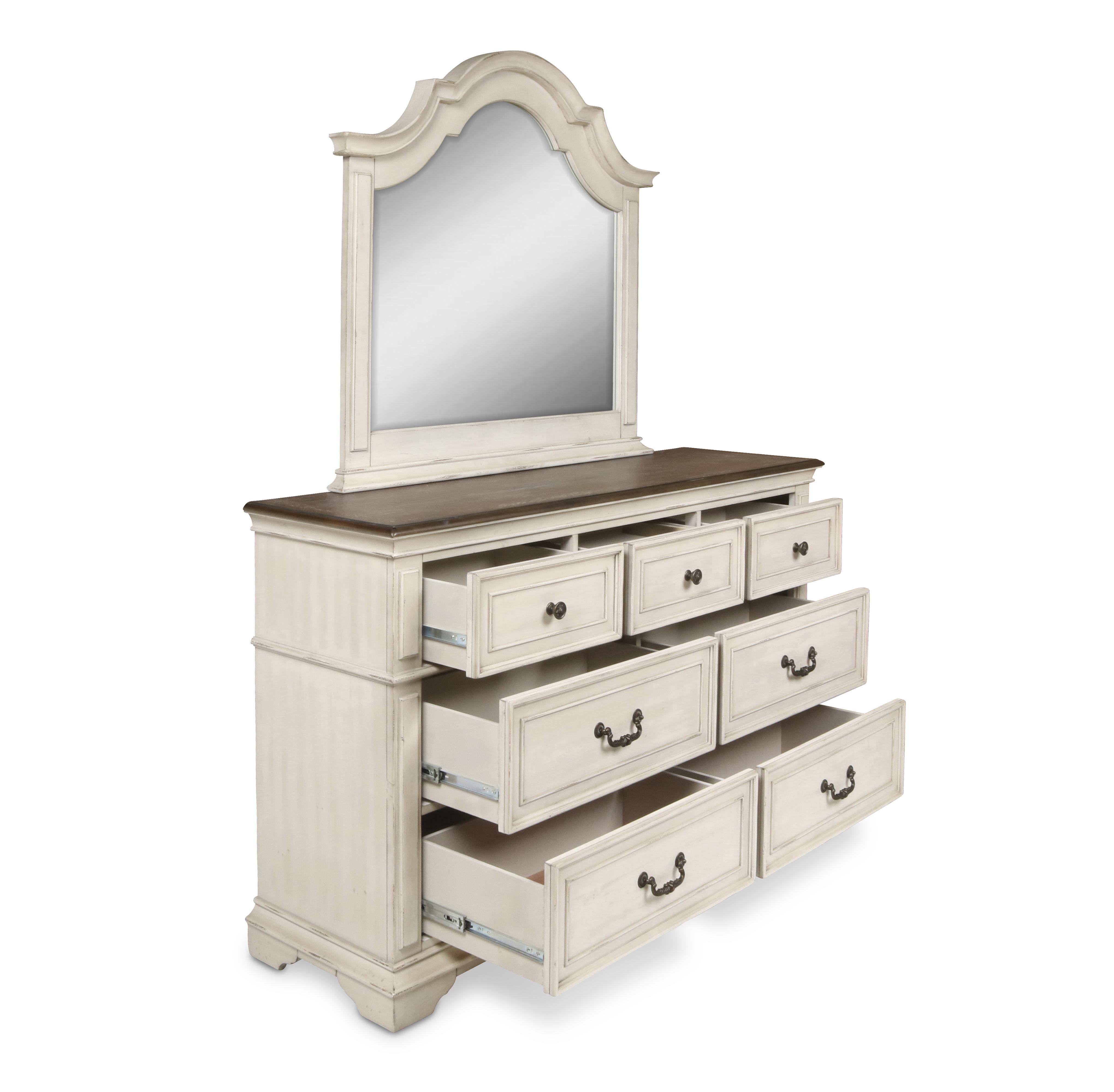 ANASTASIA MIRROR - ANT. WHITE - Ideal Furniture (Fresno,CA)