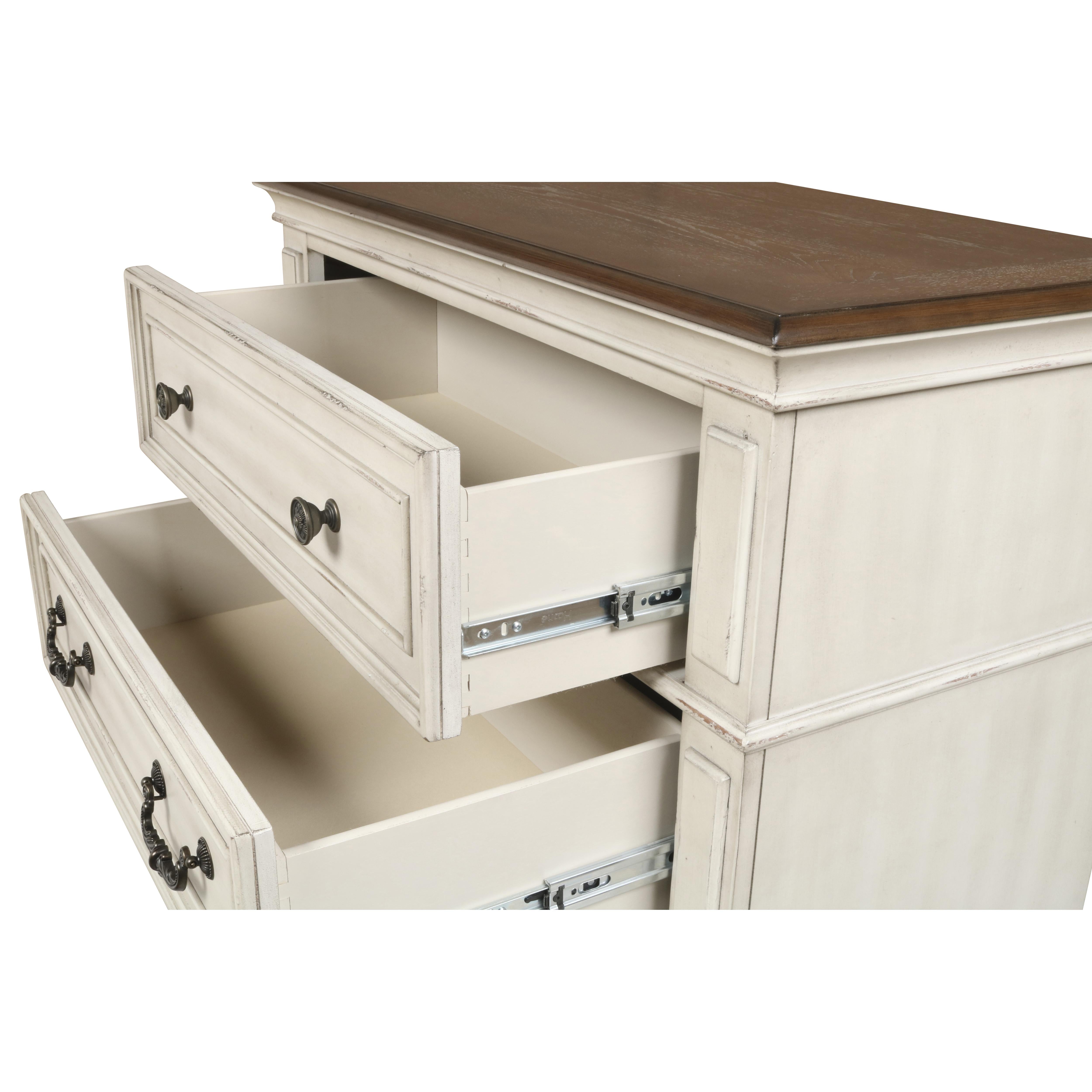 ANASTASIA CHEST - ANT. WHITE - Ideal Furniture (Fresno,CA)