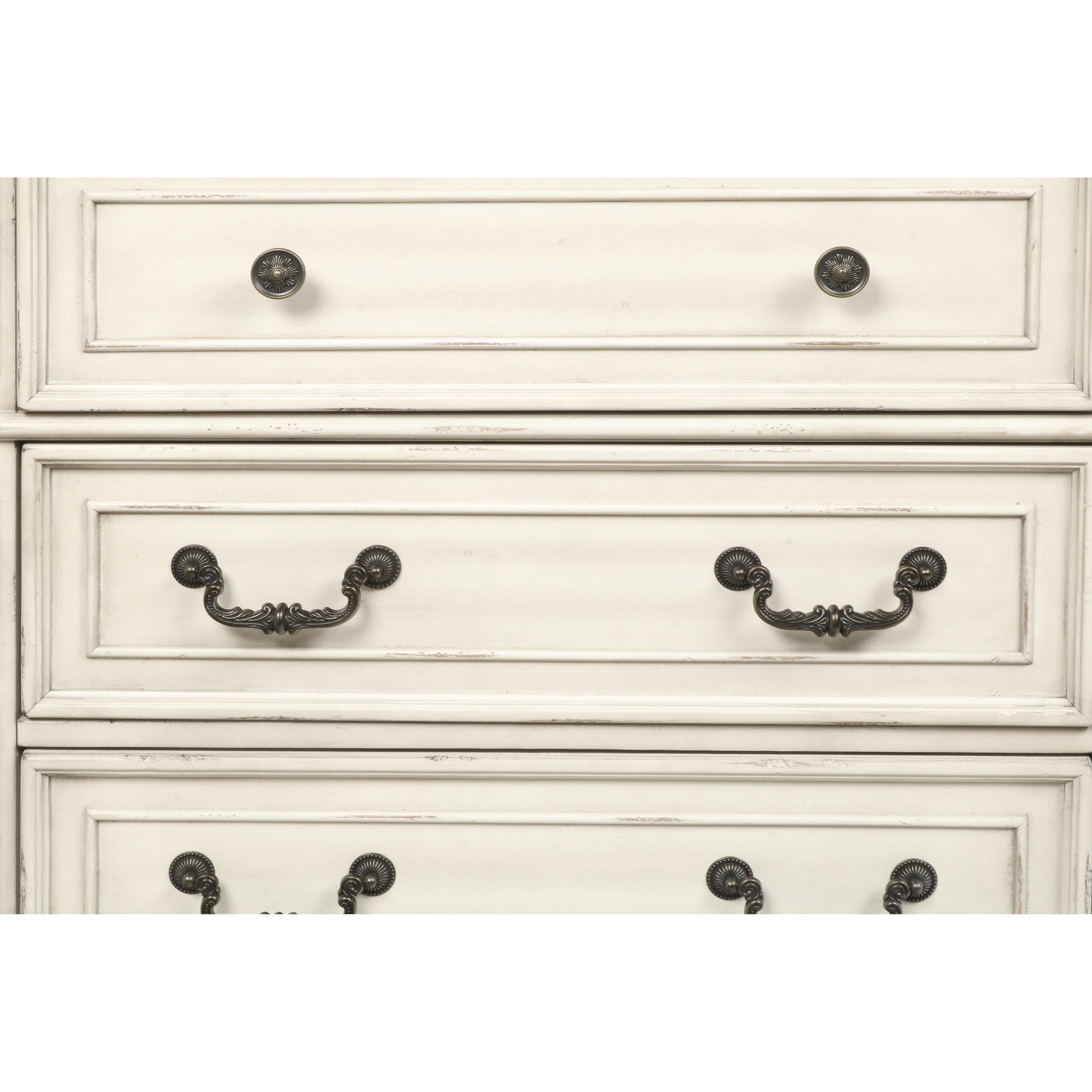 ANASTASIA CHEST - ANT. WHITE - Ideal Furniture (Fresno,CA)