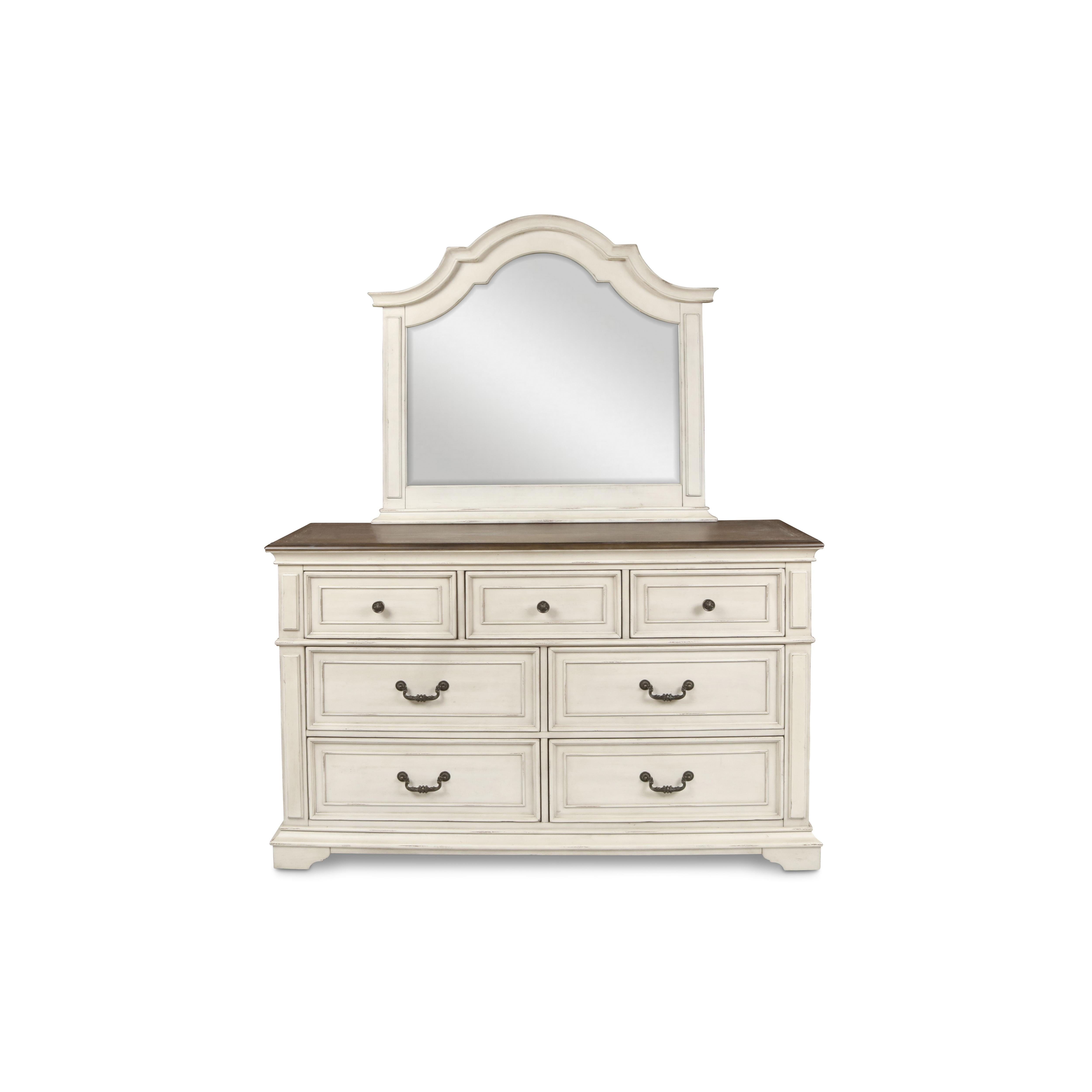 ANASTASIA MIRROR - ANT. WHITE - Ideal Furniture (Fresno,CA)