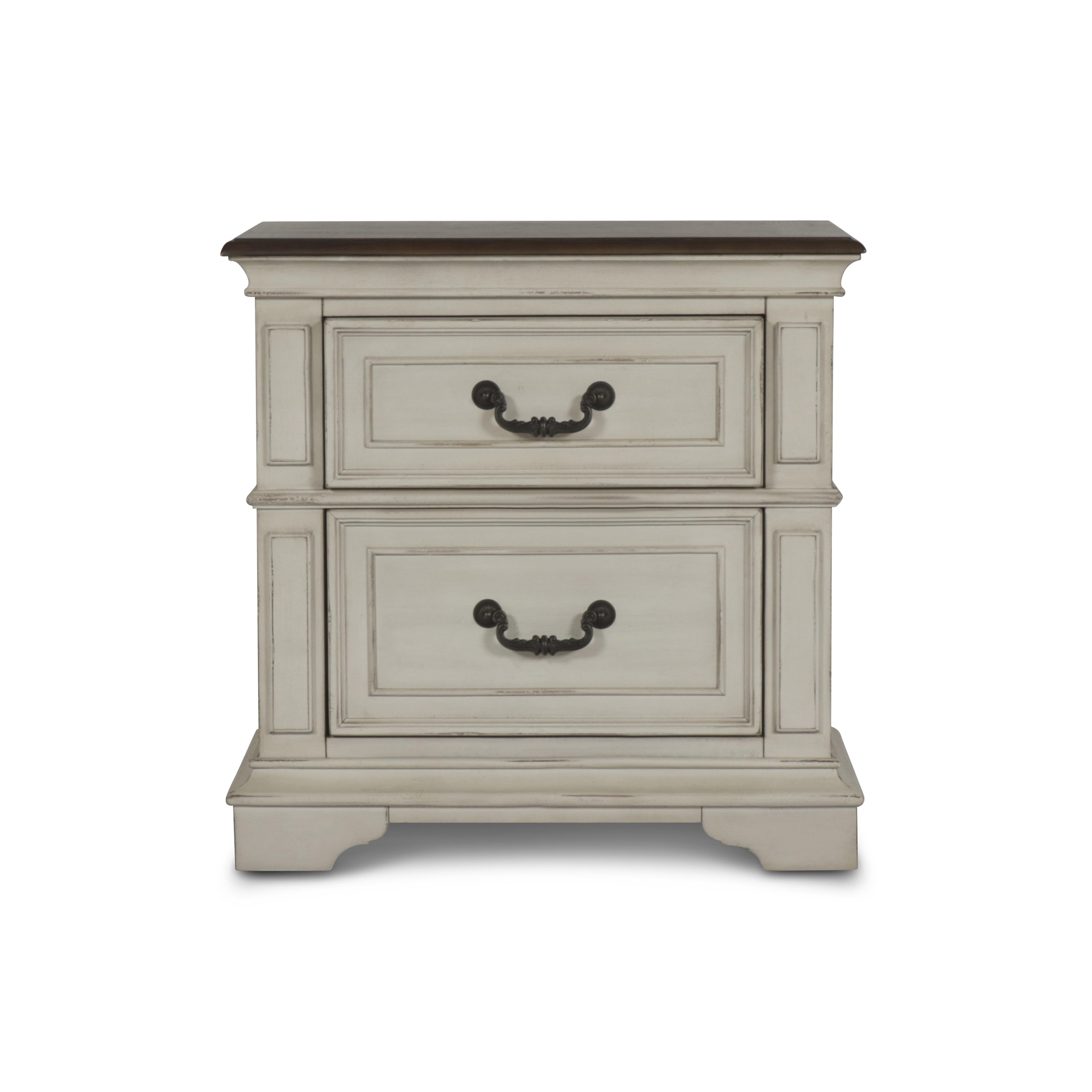 ANASTASIA NIGHTSTAND - ANT. WHITE