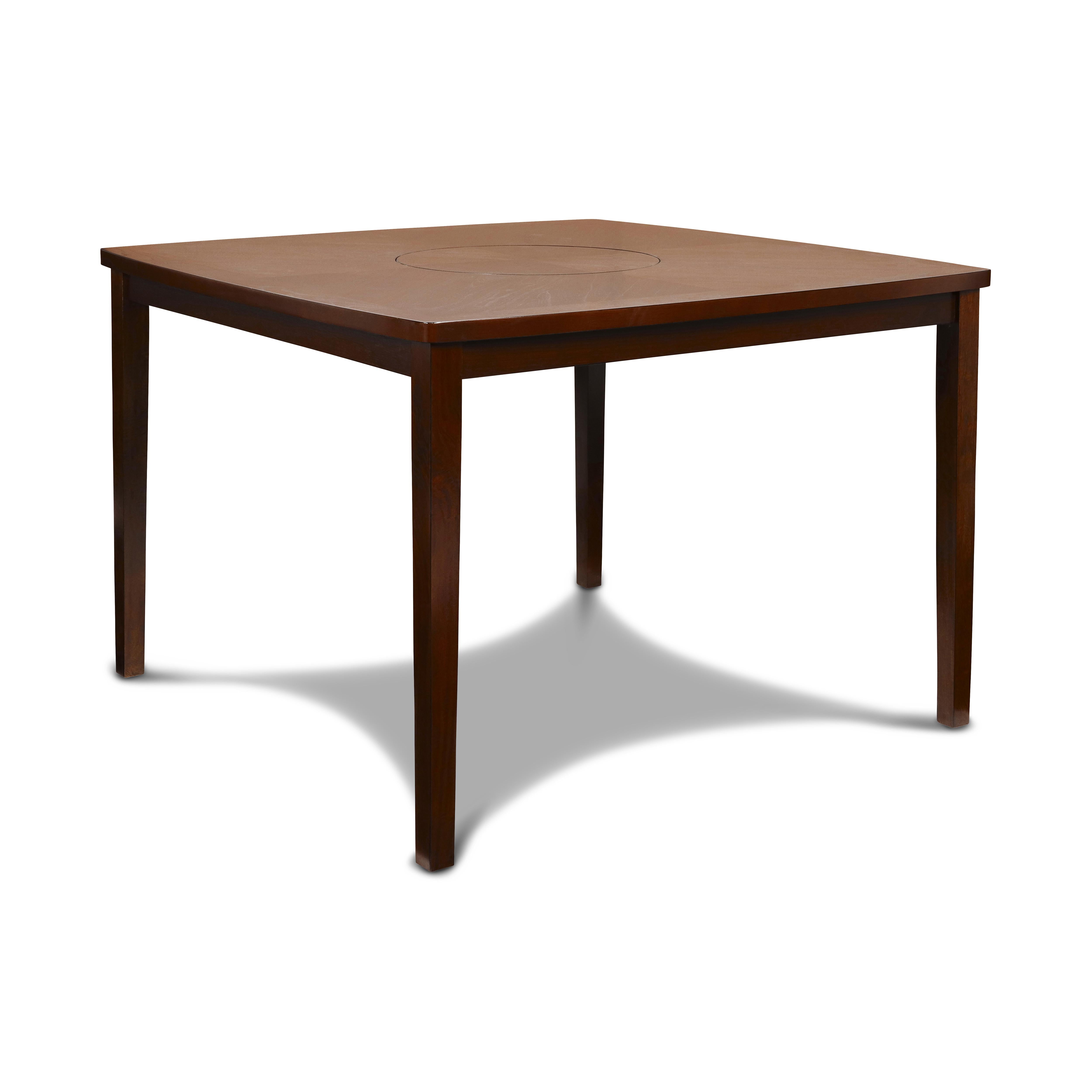 DIXON COUNTER TABLE W/LAZY SUSAN - ESPRESSO - Ideal Furniture (Fresno,CA)