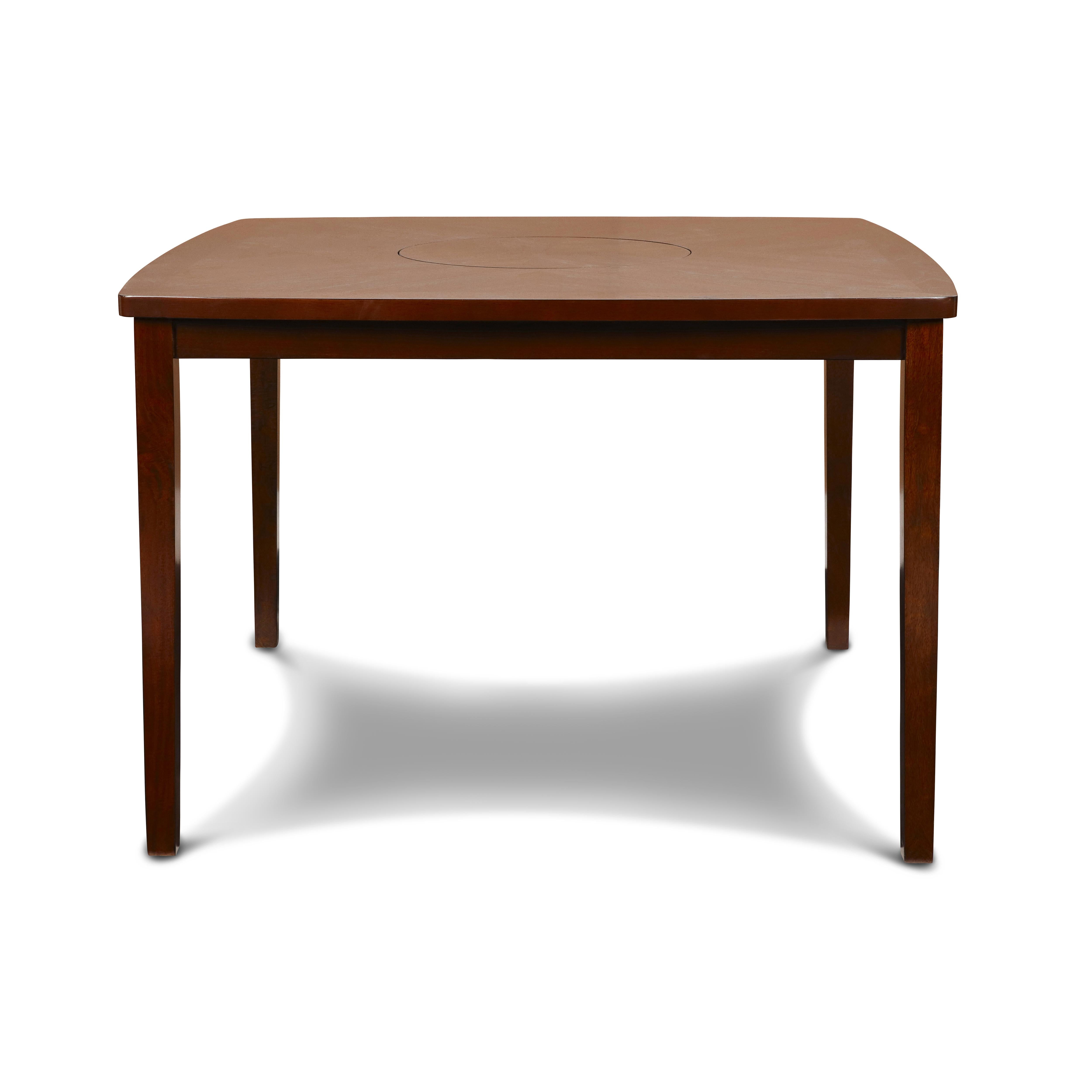 DIXON COUNTER TABLE W/LAZY SUSAN - ESPRESSO - Ideal Furniture (Fresno,CA)