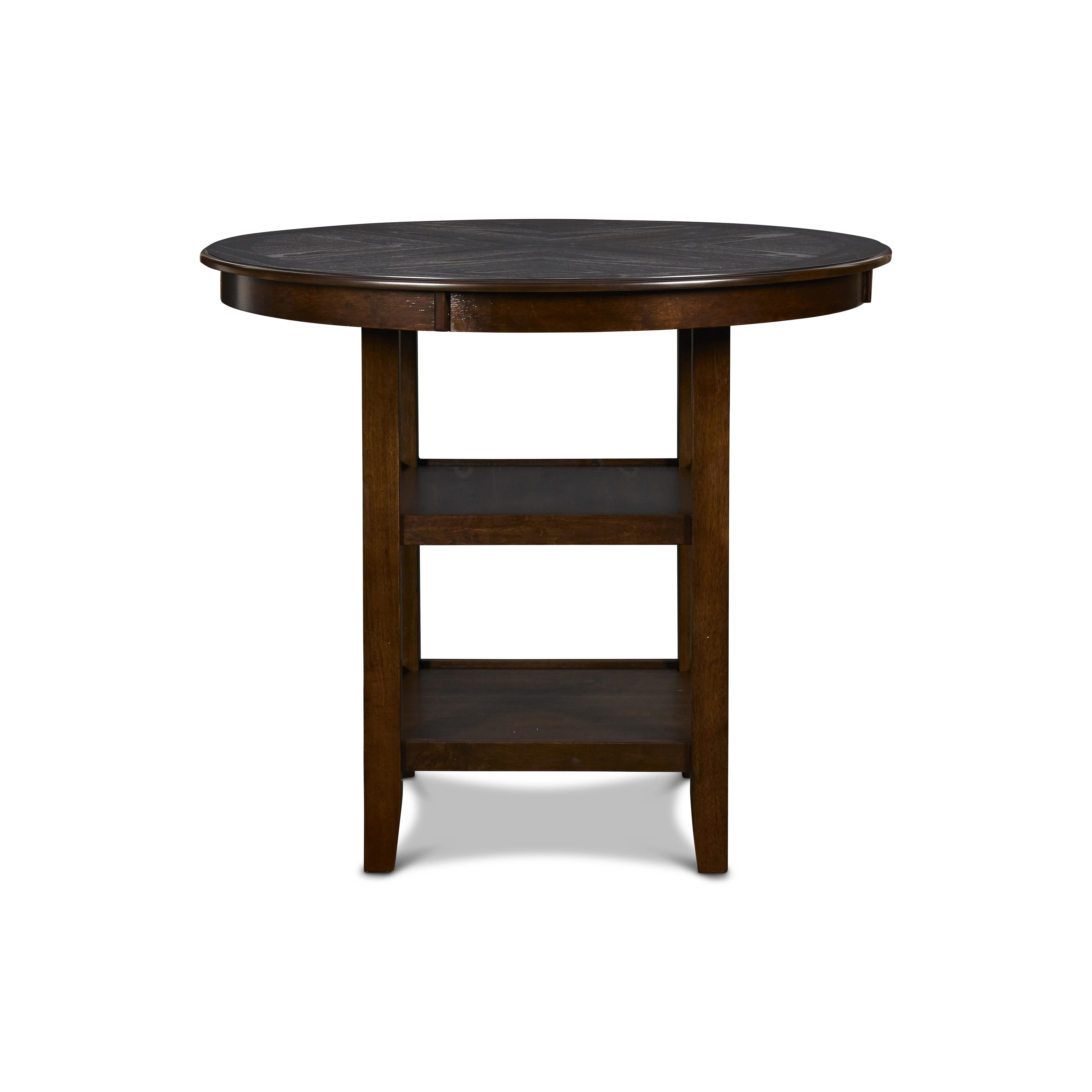 GIA ROUND COUNTER DINING 5 PC SET - CHERRY - Ideal Furniture (Fresno,CA)