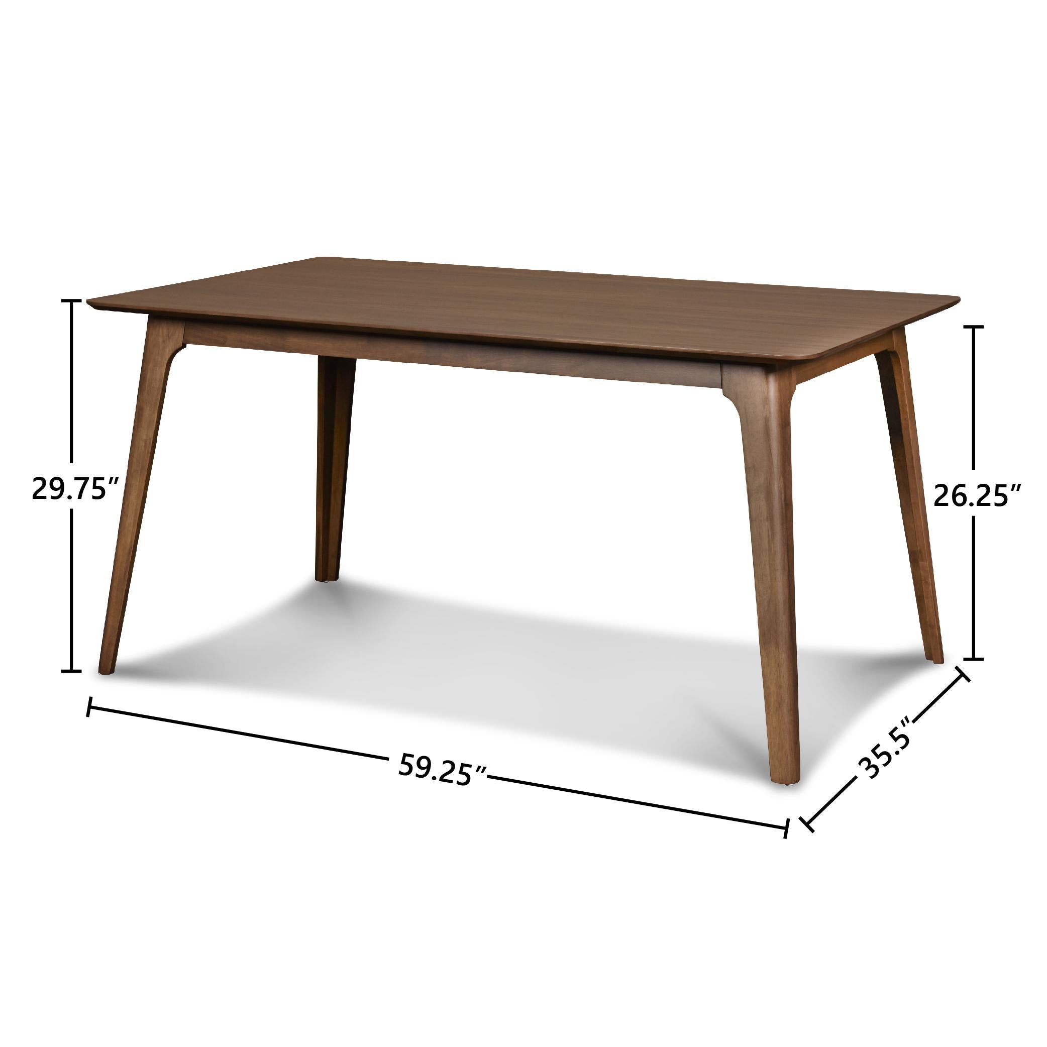 OSCAR 60" RECTANGLE TABLE - WALNUT - Ideal Furniture (Fresno,CA)