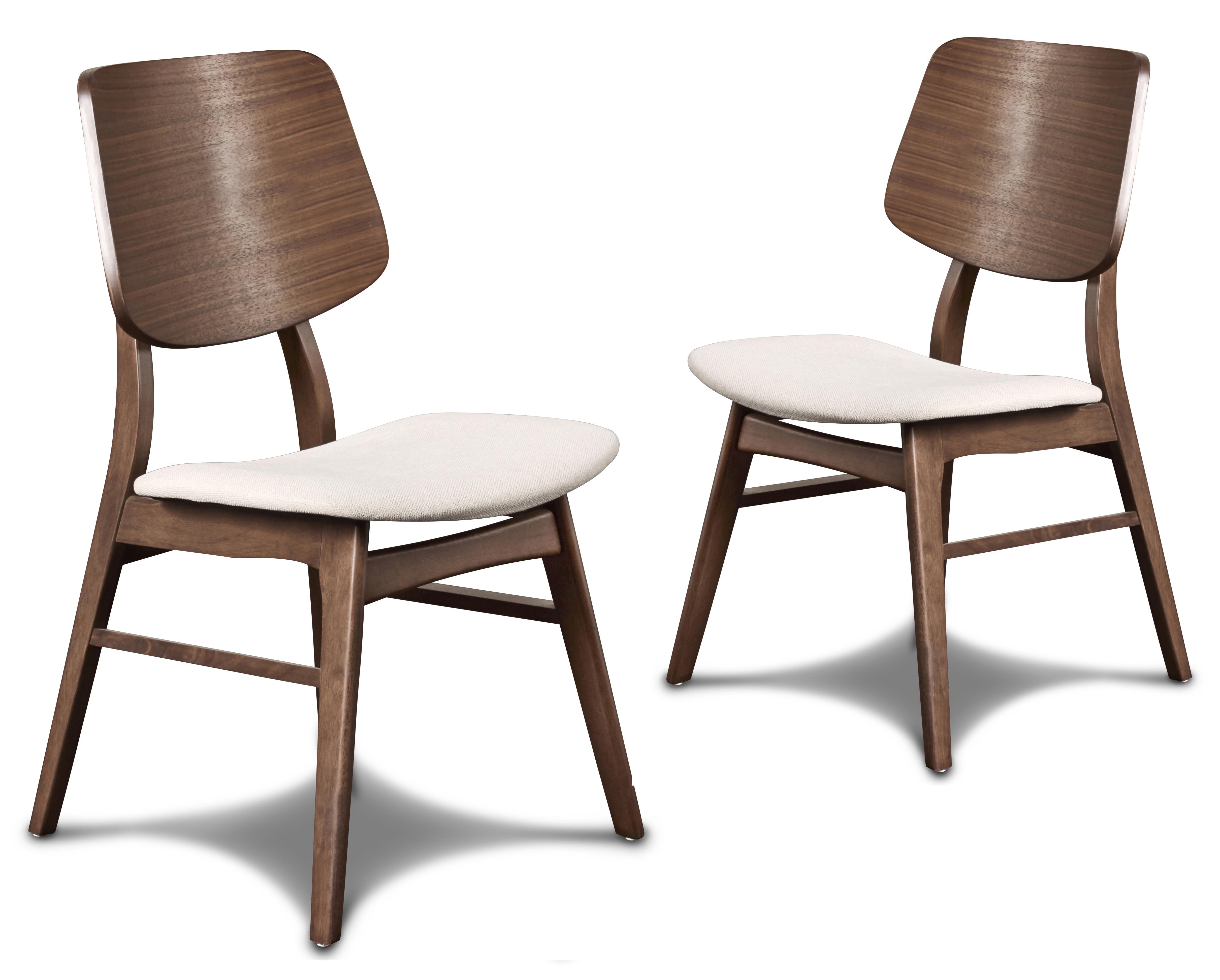 OSCAR WOOD BACK CHAIR - WALNUT, 2 PC PER CARTON - Ideal Furniture (Fresno,CA)