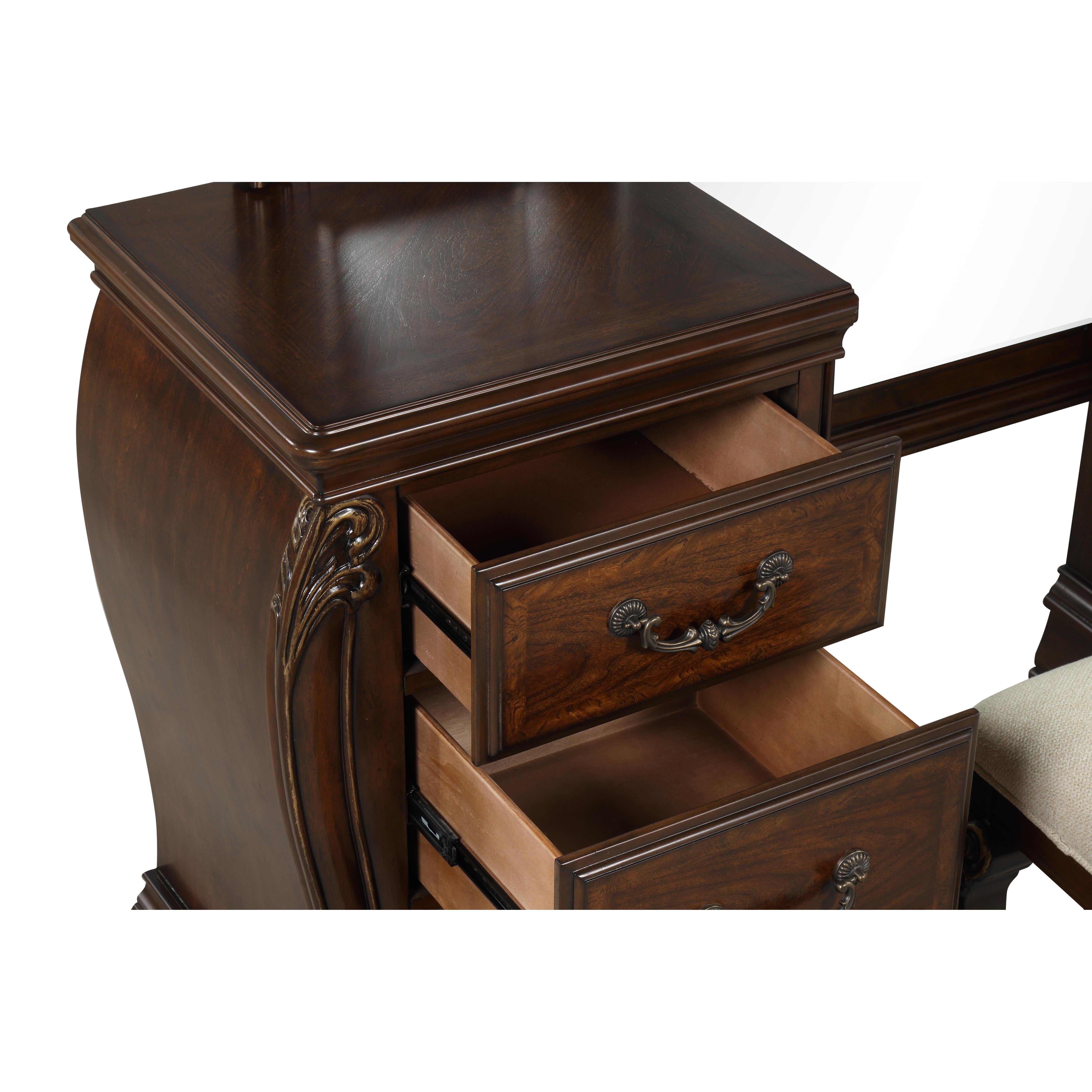 MONTECITO VANITY TABLE - CHERRY - Ideal Furniture (Fresno,CA)