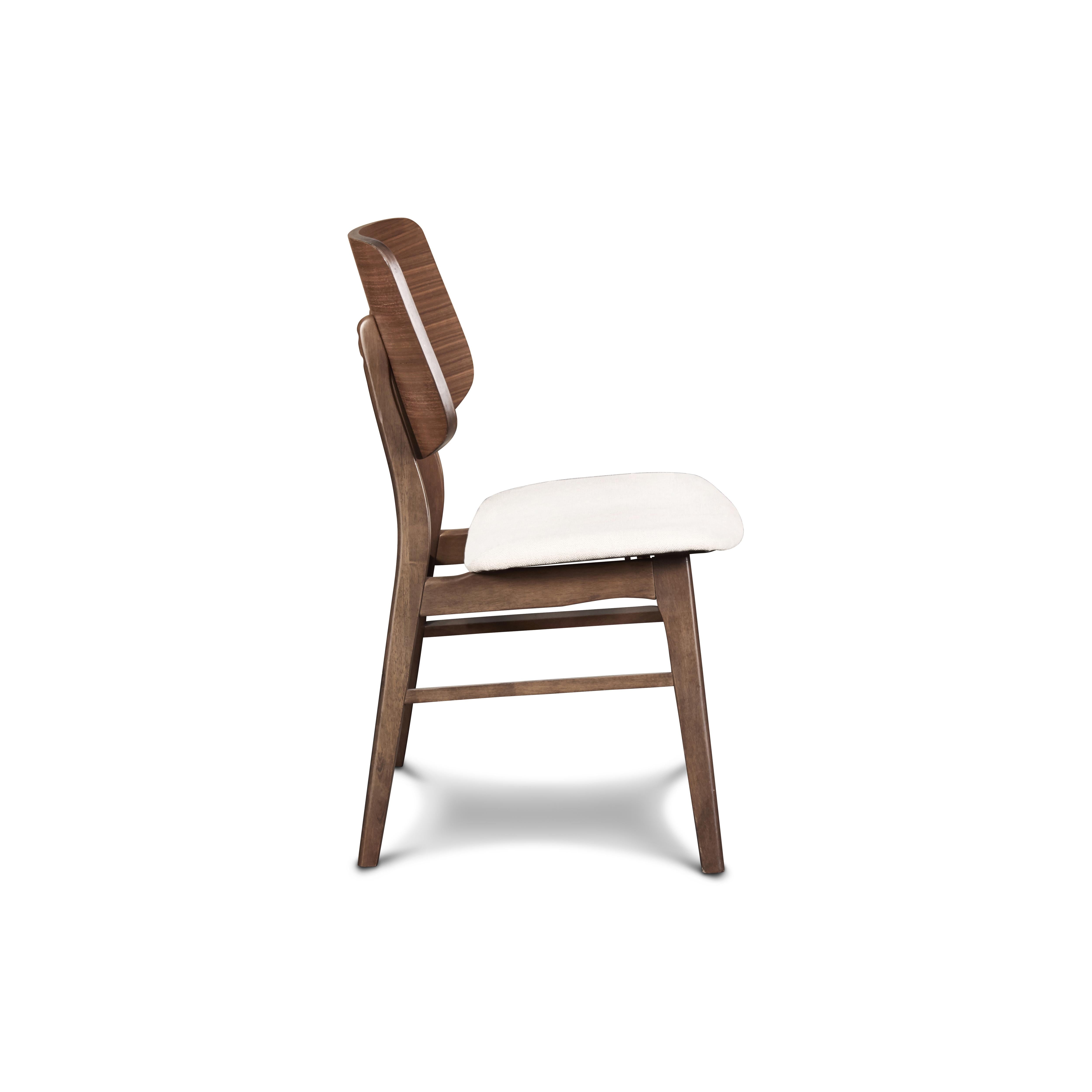OSCAR WOOD BACK CHAIR - WALNUT, 2 PC PER CARTON