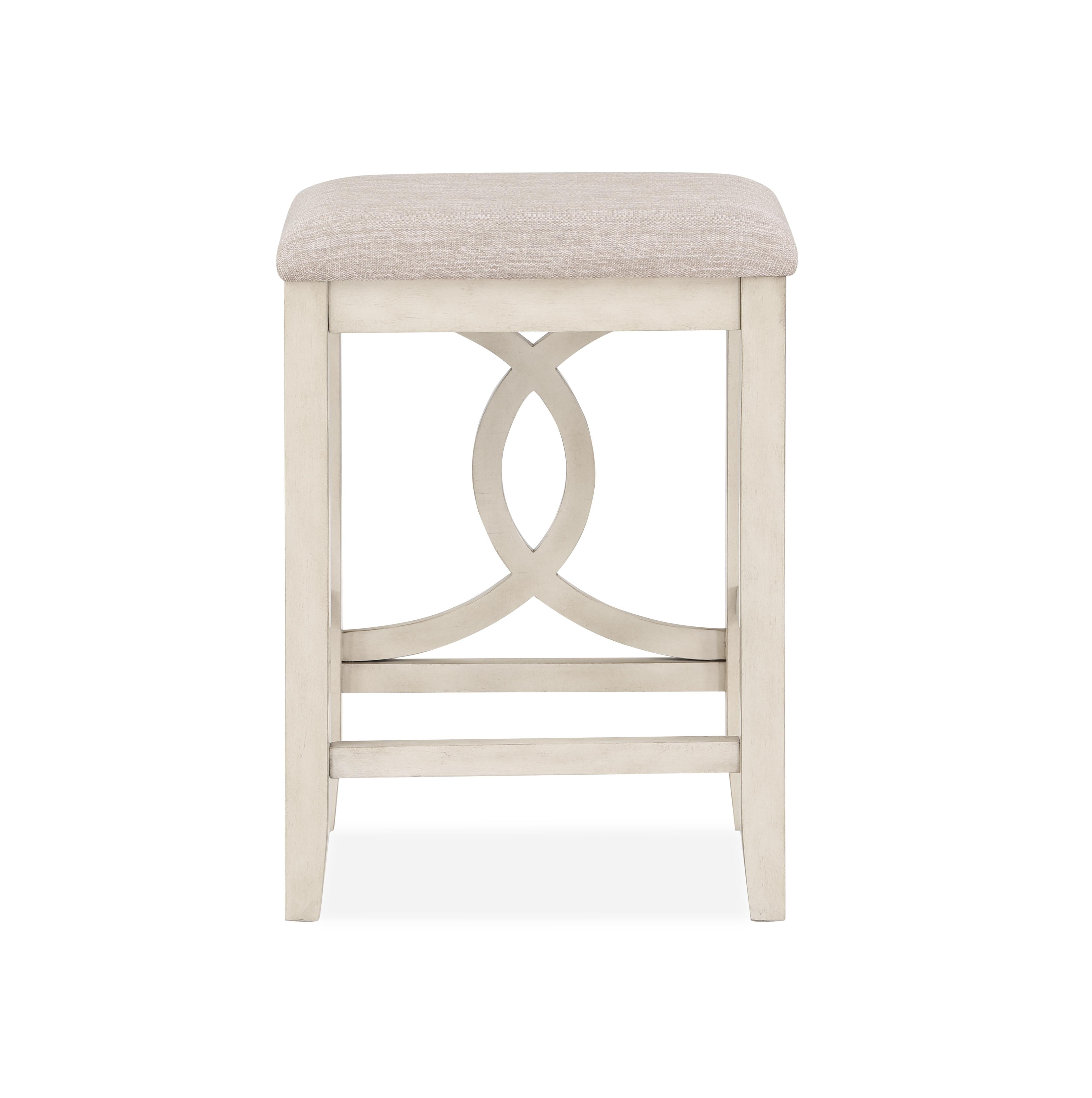 BELLA COUNTER TABLE & 2 STOOLS -2 TONE BISQUE - Ideal Furniture (Fresno,CA)