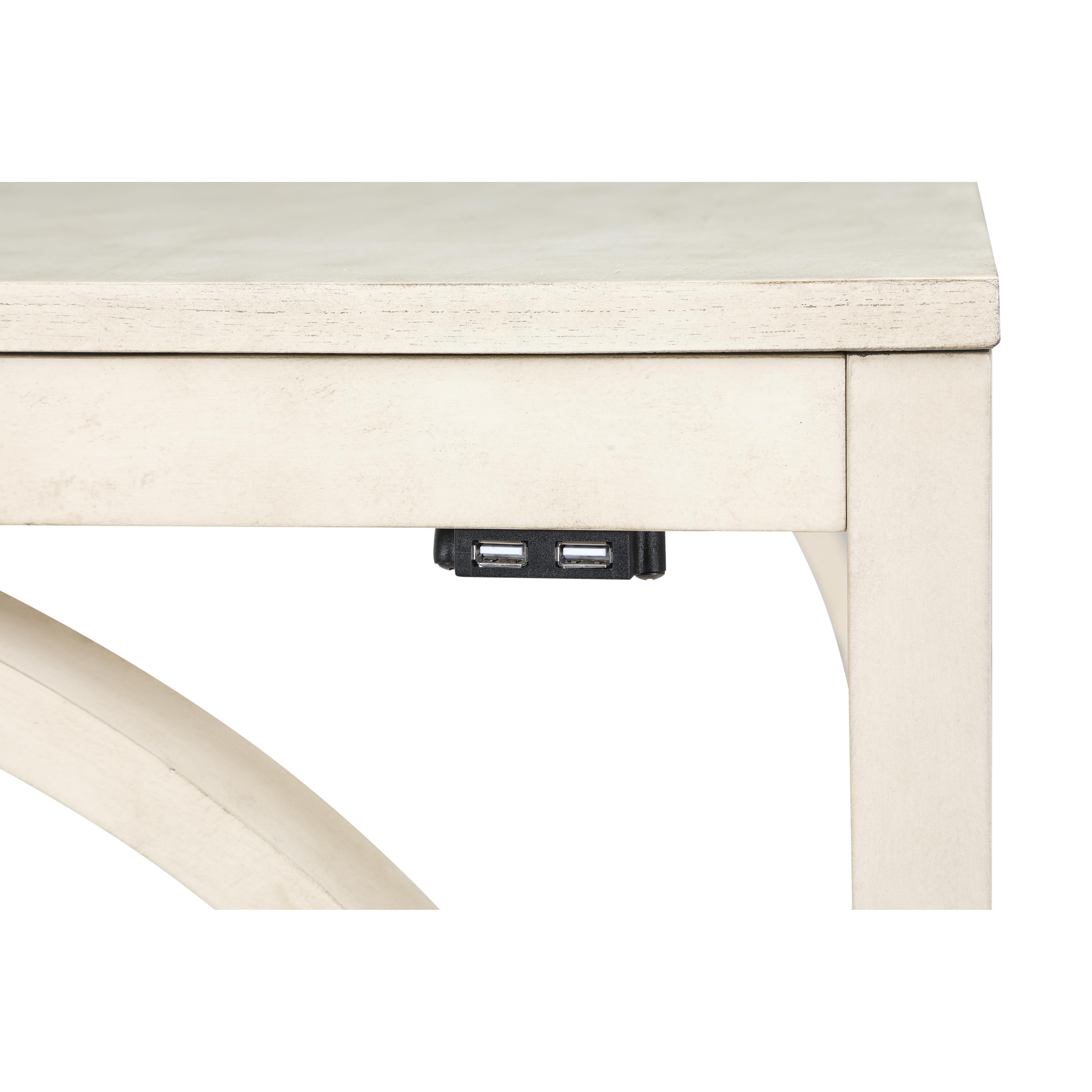 BELLA COUNTER TABLE & 2 STOOLS -2 TONE BISQUE - Ideal Furniture (Fresno,CA)