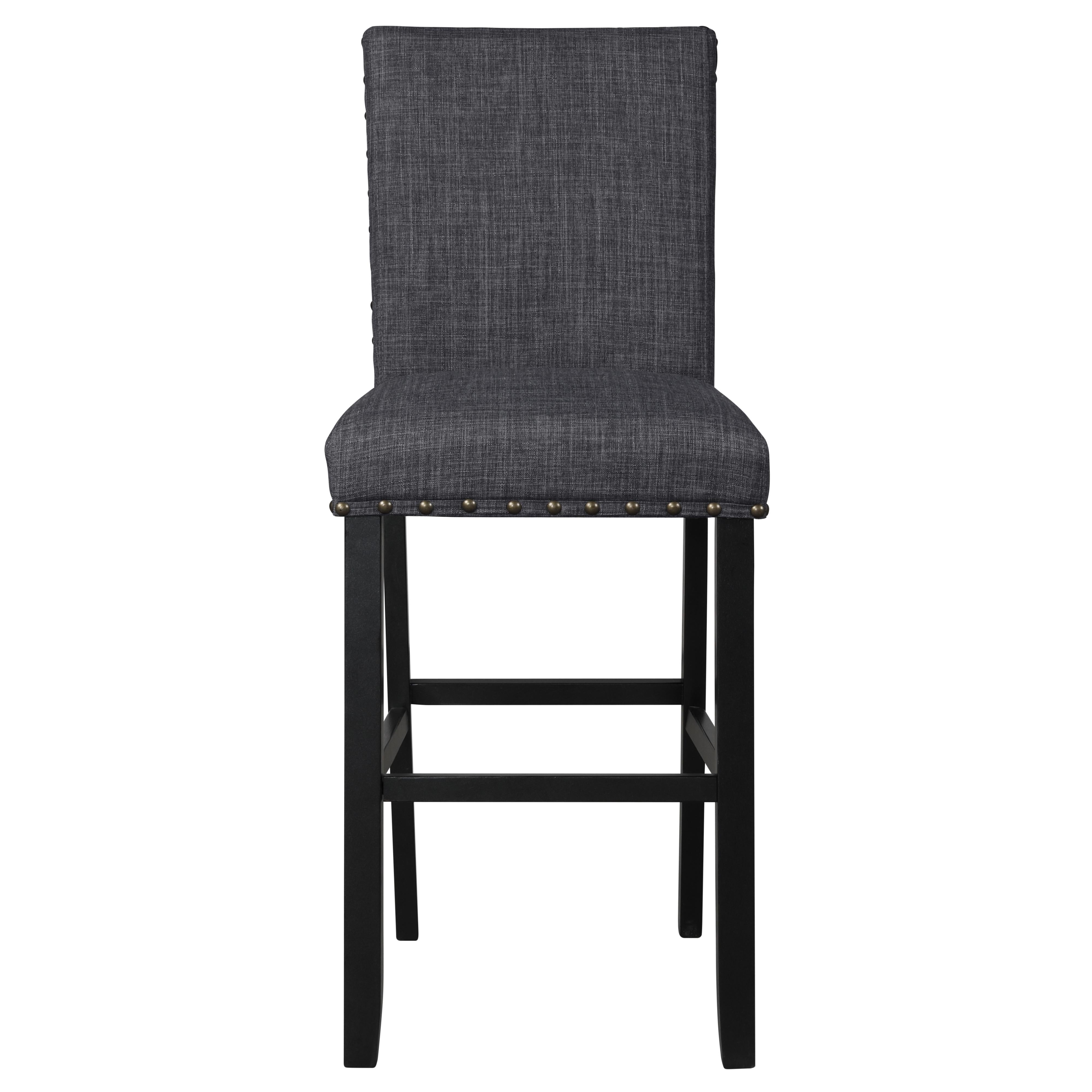 CRISPIN GRANITE GRAY BAR CHAIR- (2/Ctn) - Ideal Furniture (Fresno,CA)