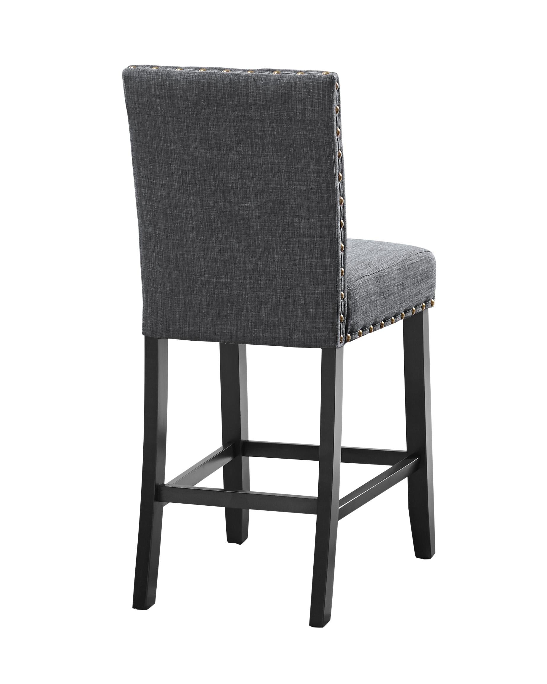 CRISPIN GRANITE GRAY COUNTER CHAIR- (2/Ctn) - Ideal Furniture (Fresno,CA)
