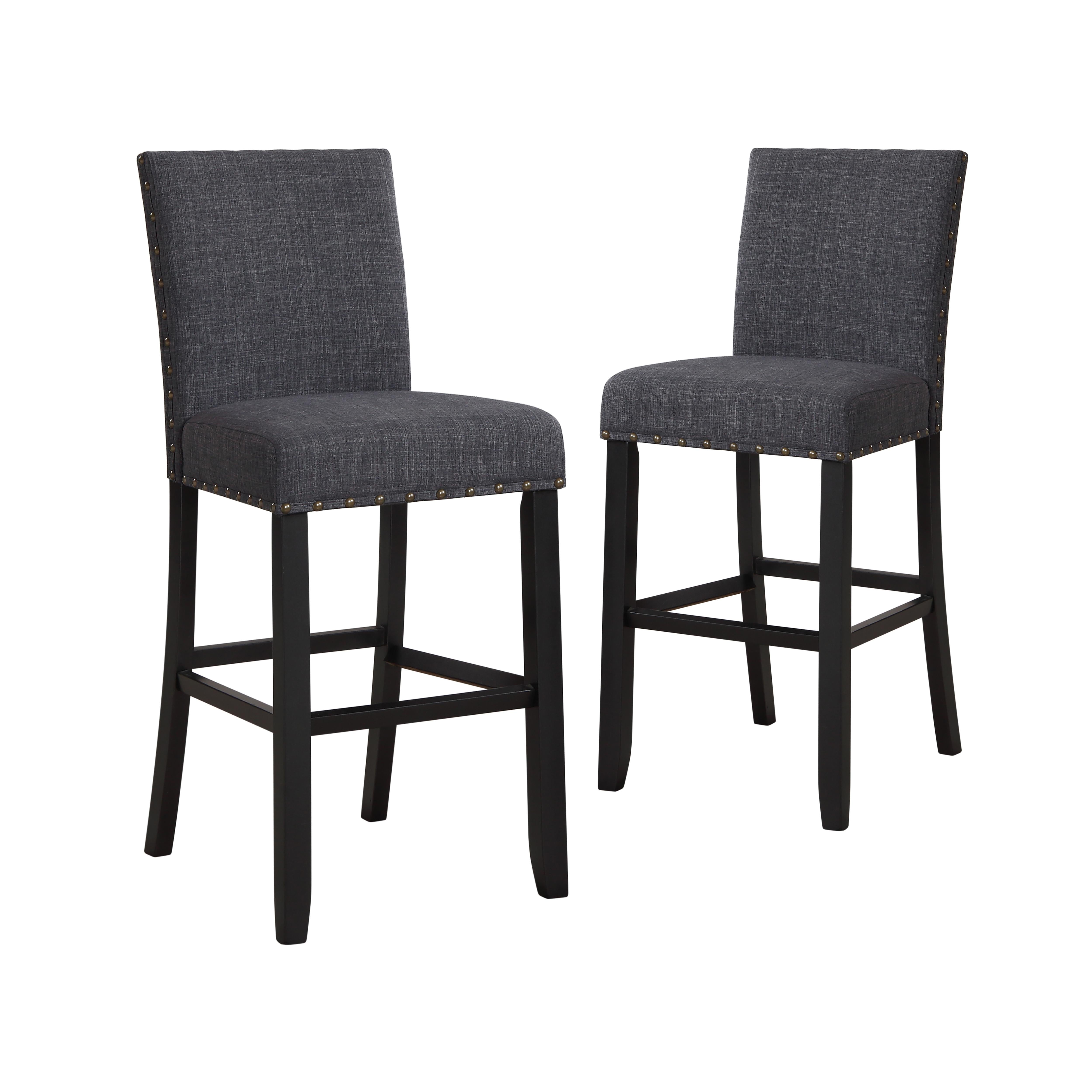 CRISPIN GRANITE GRAY BAR CHAIR- (2/Ctn)