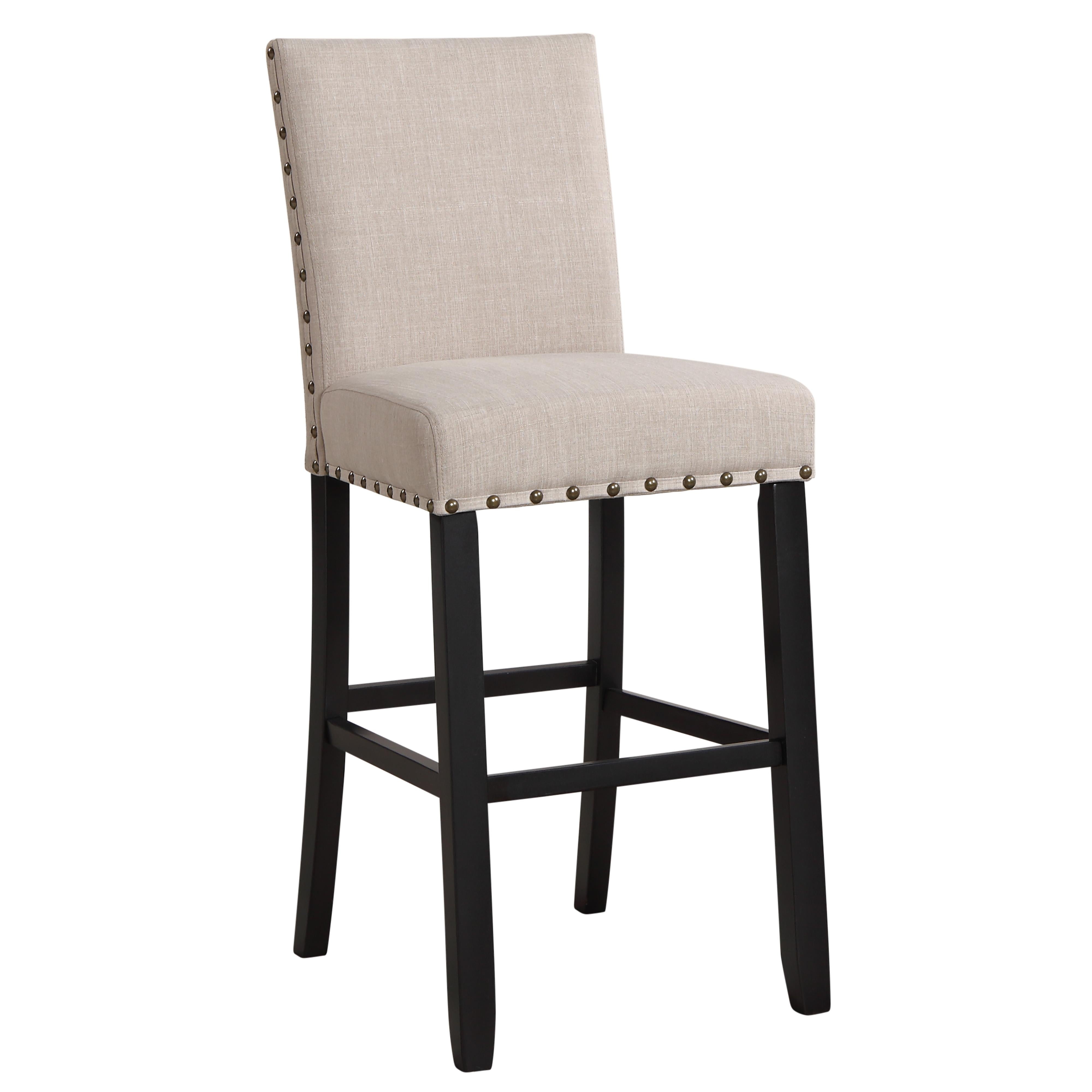 CRISPIN NATURAL BEIGE BAR CHAIR- (2/ Ctn) - Ideal Furniture (Fresno,CA)
