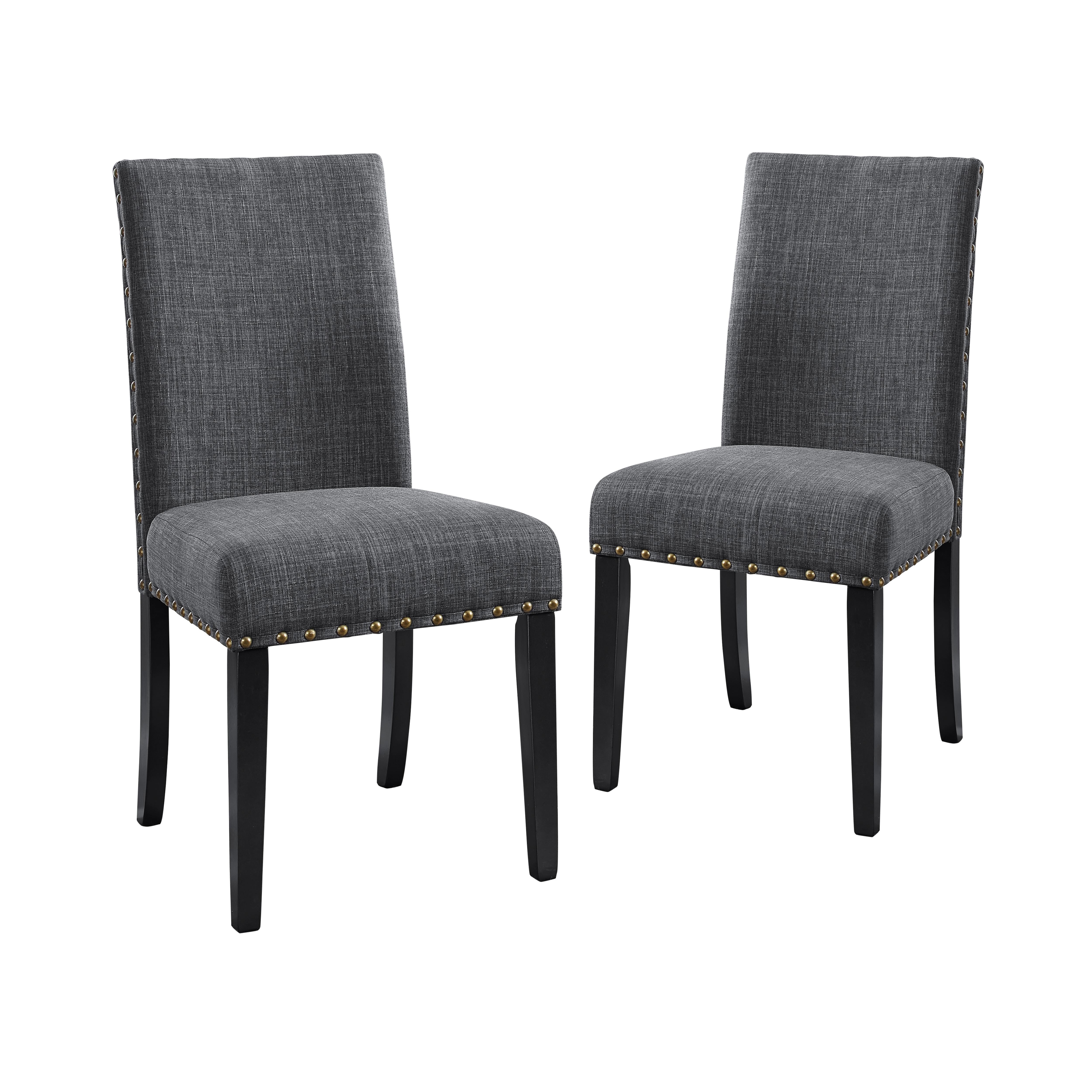 CRISPIN GRANITE GRAY DINING CHAIR- (2/Ctn) - Ideal Furniture (Fresno,CA)