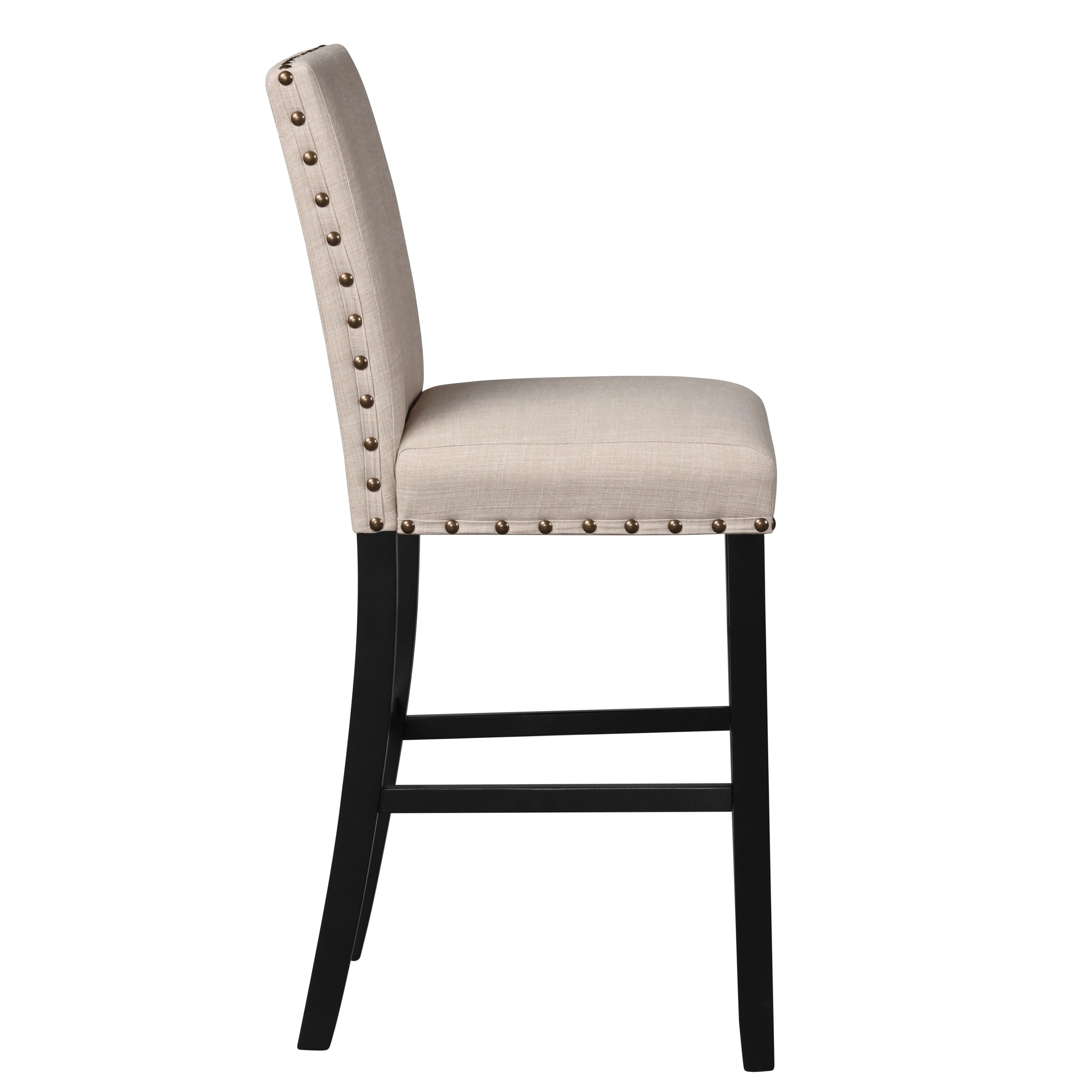 CRISPIN NATURAL BEIGE BAR CHAIR- (2/ Ctn) - Ideal Furniture (Fresno,CA)