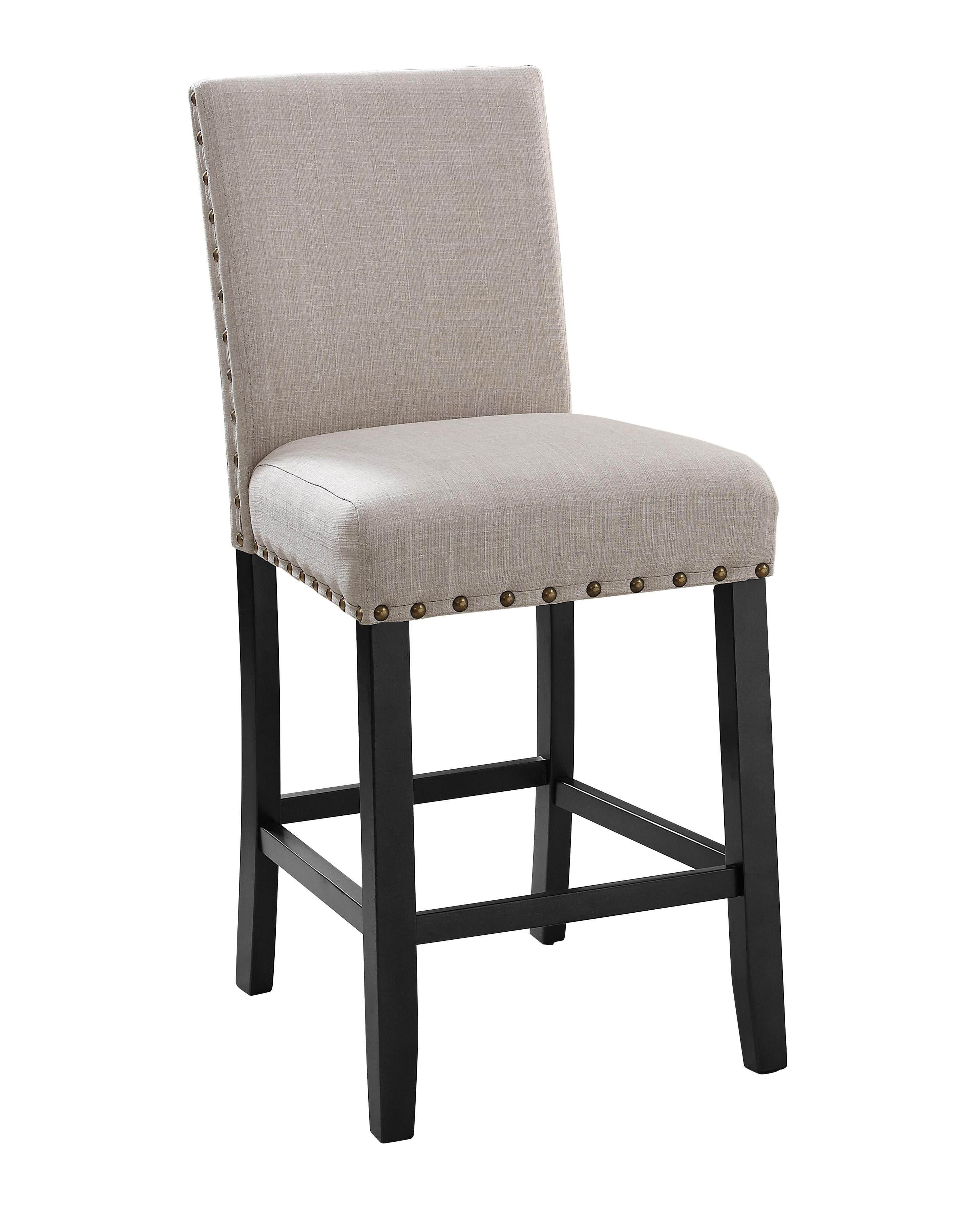 CRISPIN NATURAL BEIGE COUNTER CHAIR- (2/Ctn) - Ideal Furniture (Fresno,CA)