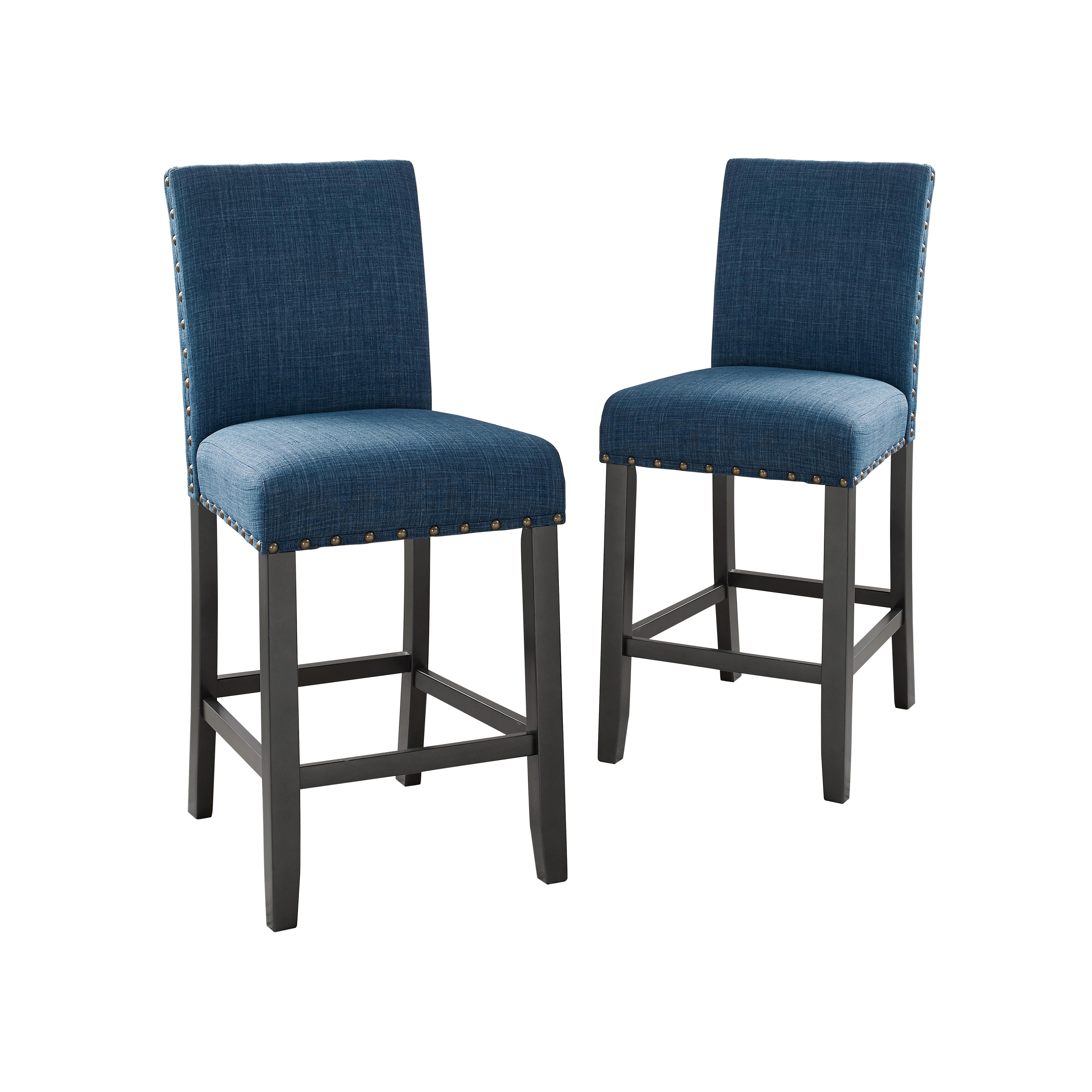 CRISPIN MARINE BLUE COUNTER CHAIR- (2/Ctn) - Ideal Furniture (Fresno,CA)