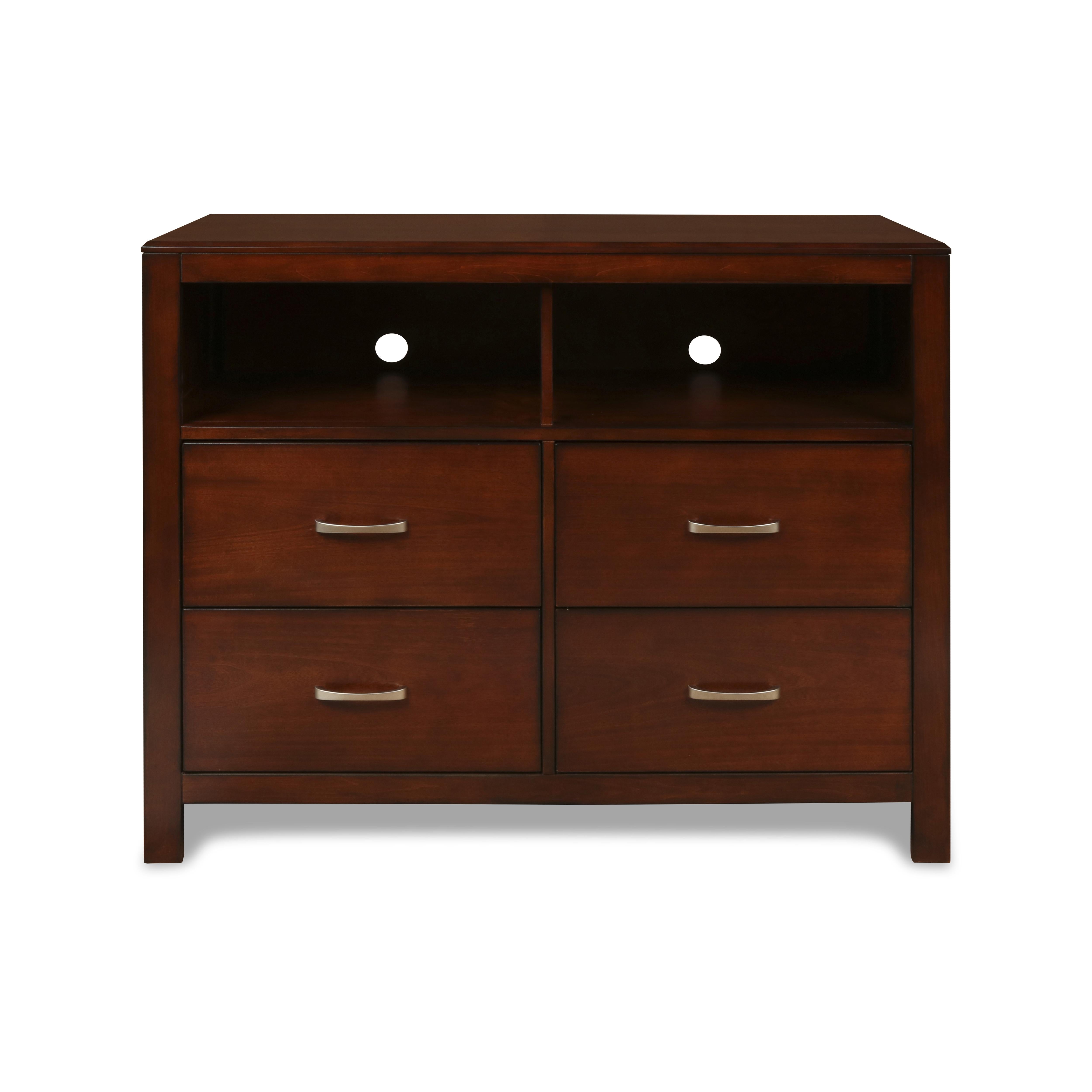 KENSINGTON MEDIA CHEST- BURNISHED CHERRY - Ideal Furniture (Fresno,CA)