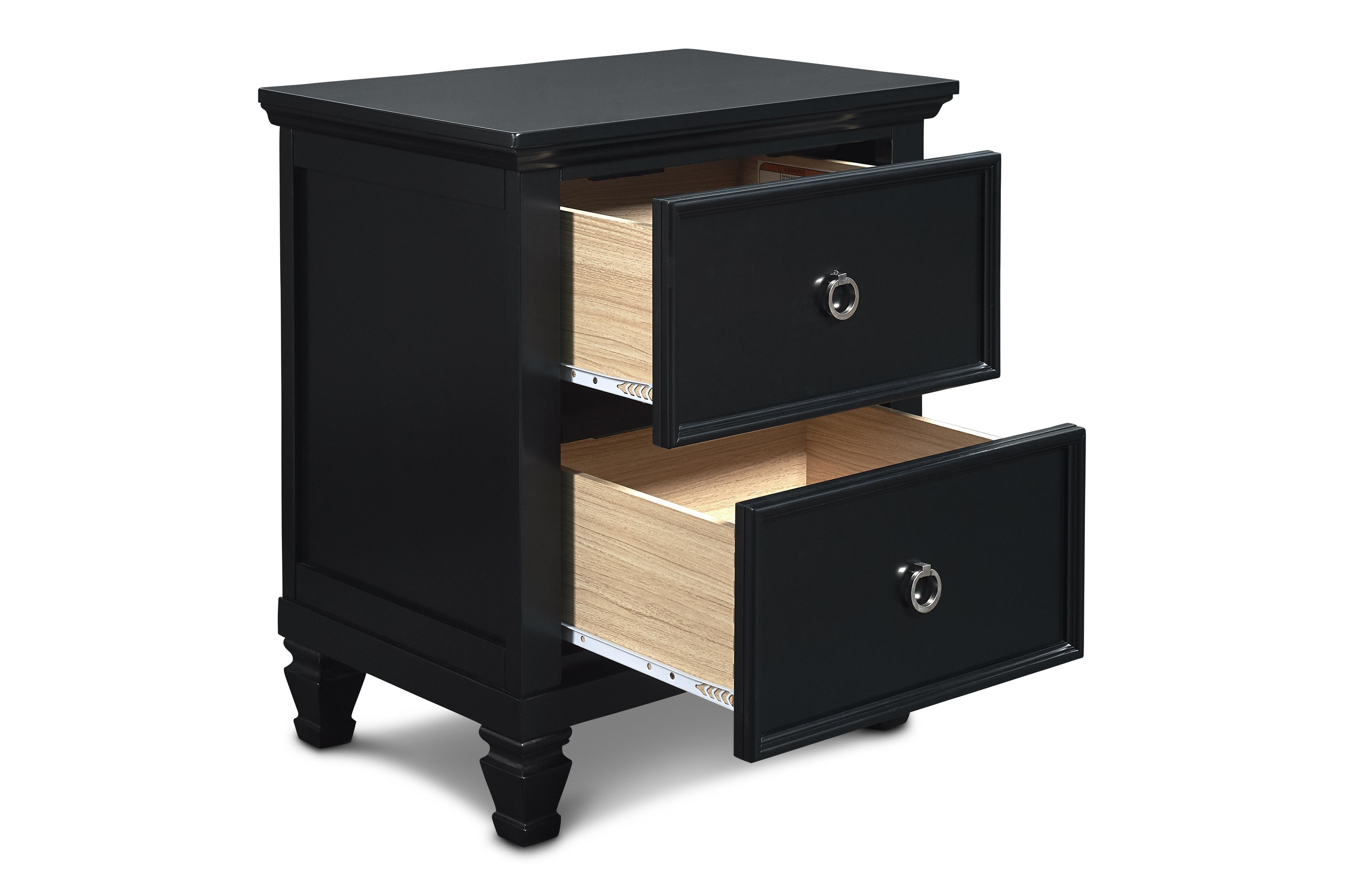 TAMARACK NIGHTSTAND- BLACK - Ideal Furniture (Fresno,CA)