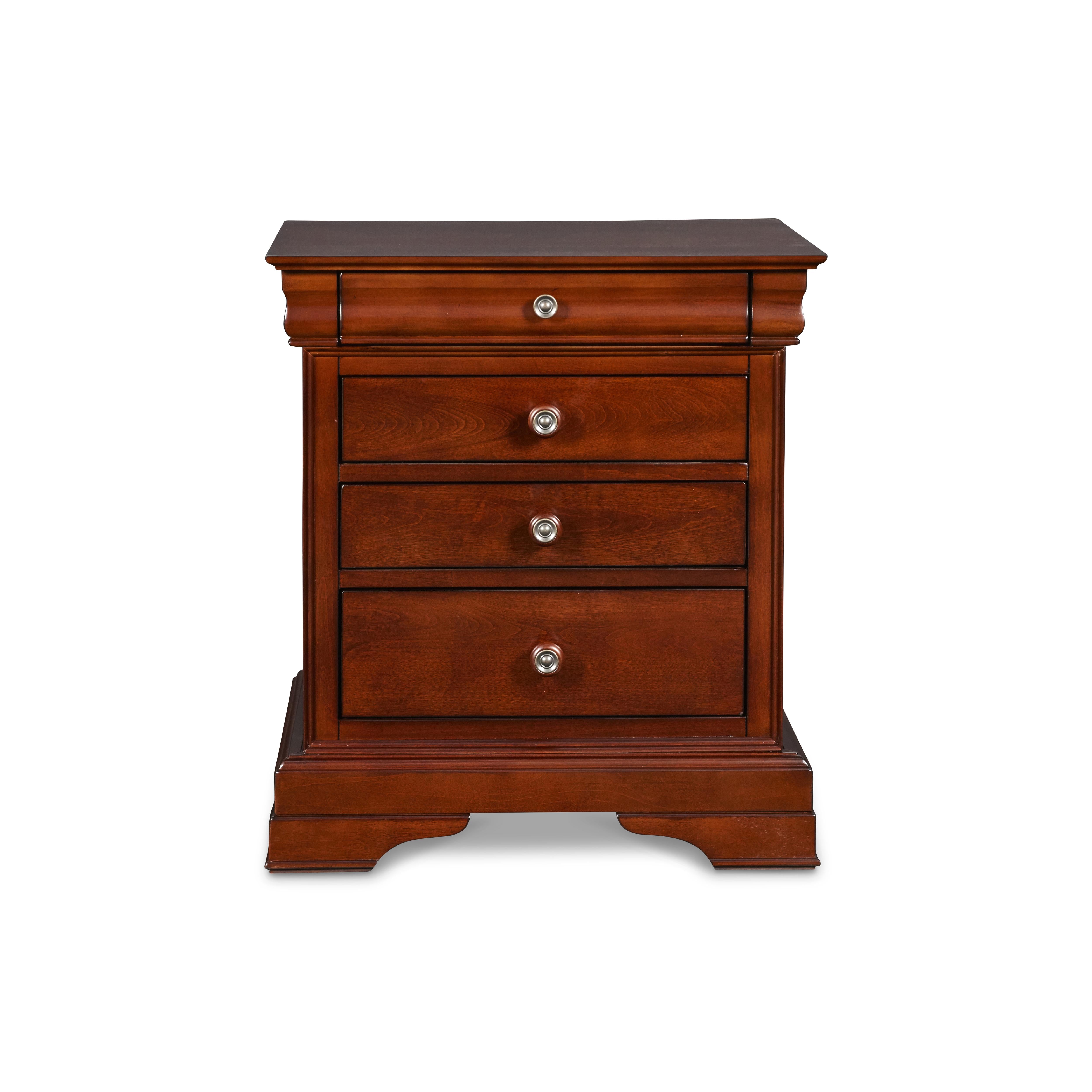 VERSAILLES NIGHTSTAND- BORDEAUX - Ideal Furniture (Fresno,CA)