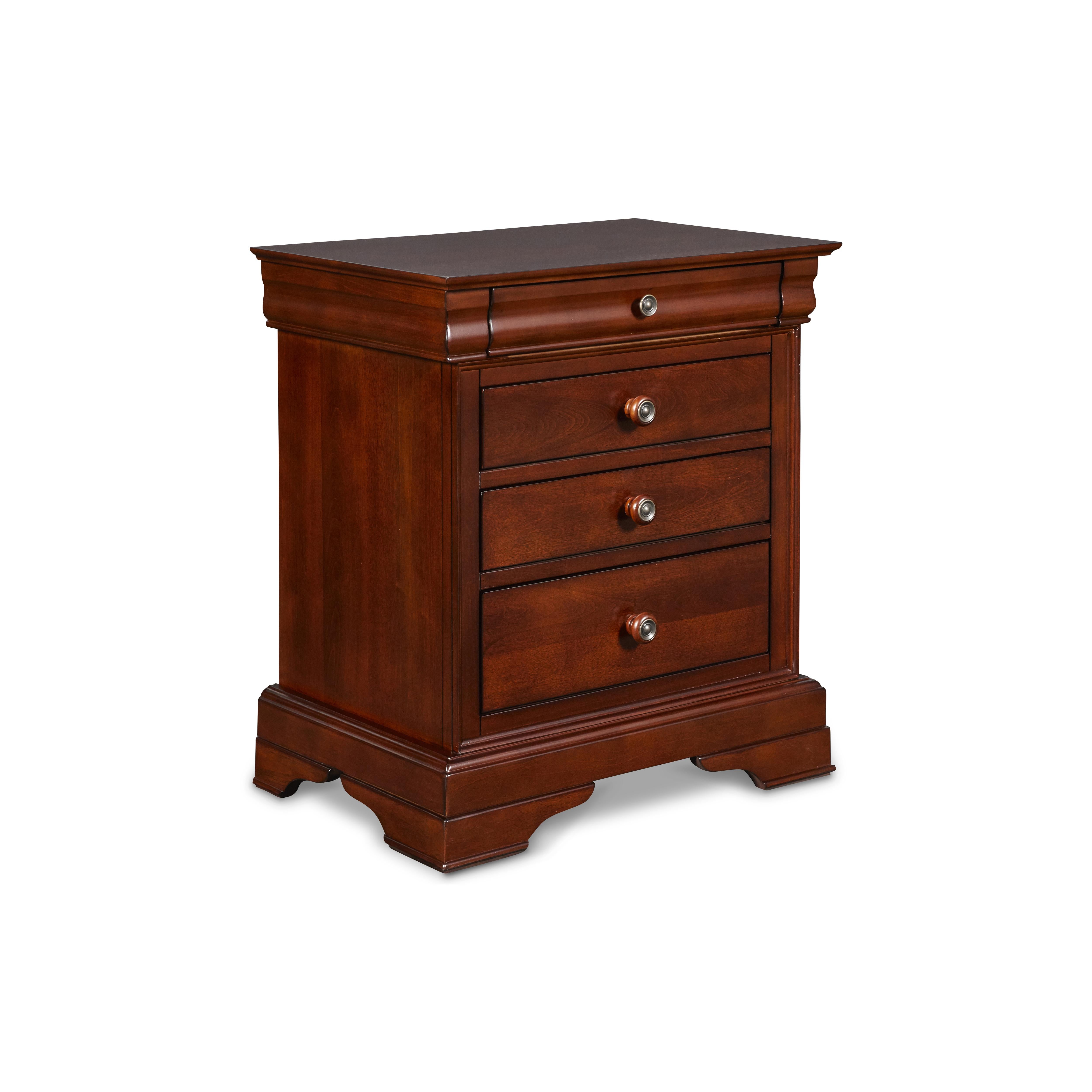 VERSAILLES NIGHTSTAND- BORDEAUX - Ideal Furniture (Fresno,CA)