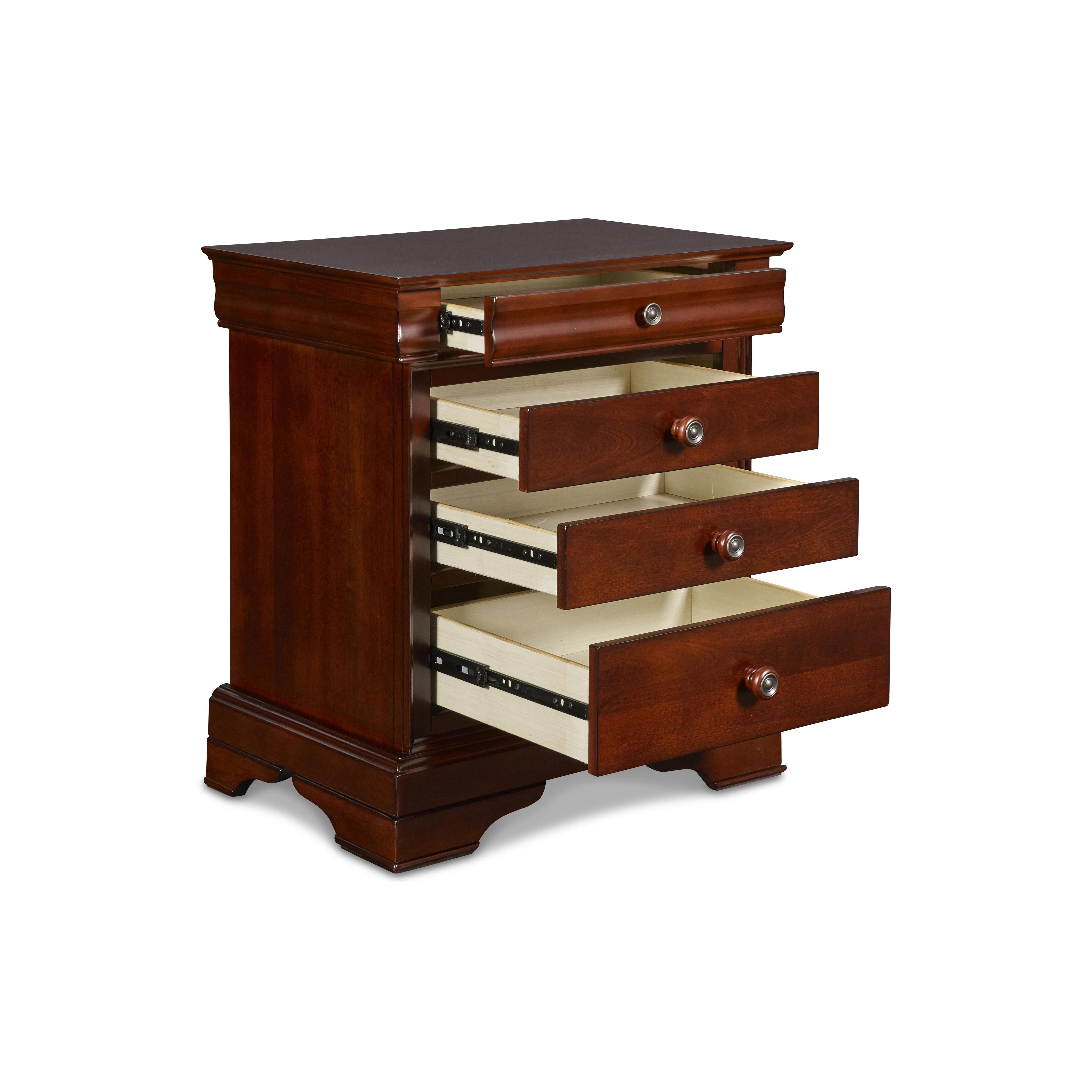 VERSAILLES NIGHTSTAND- BORDEAUX - Ideal Furniture (Fresno,CA)