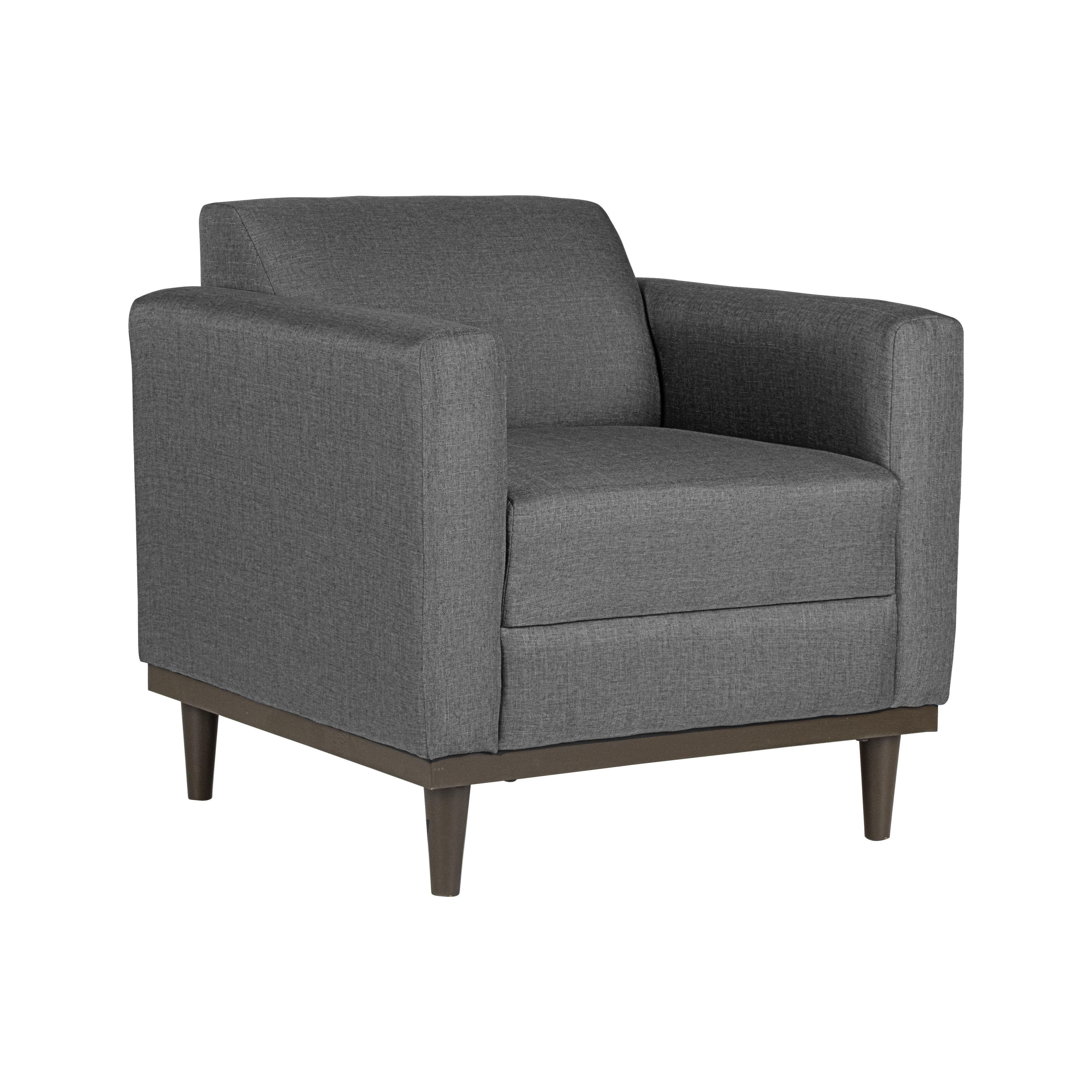 AIDEN CHAIR W/1 THROW PILLOW-SILVER GRAY - Ideal Furniture (Fresno,CA)